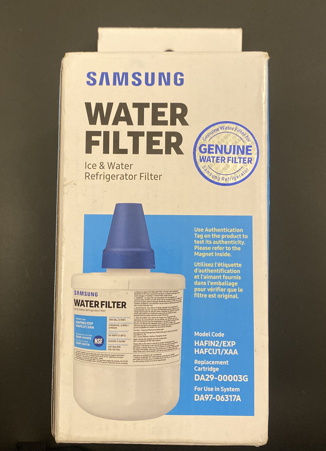 Samsung DA29-00003G Refrigerator Water Filter 300 Gallons Replacement