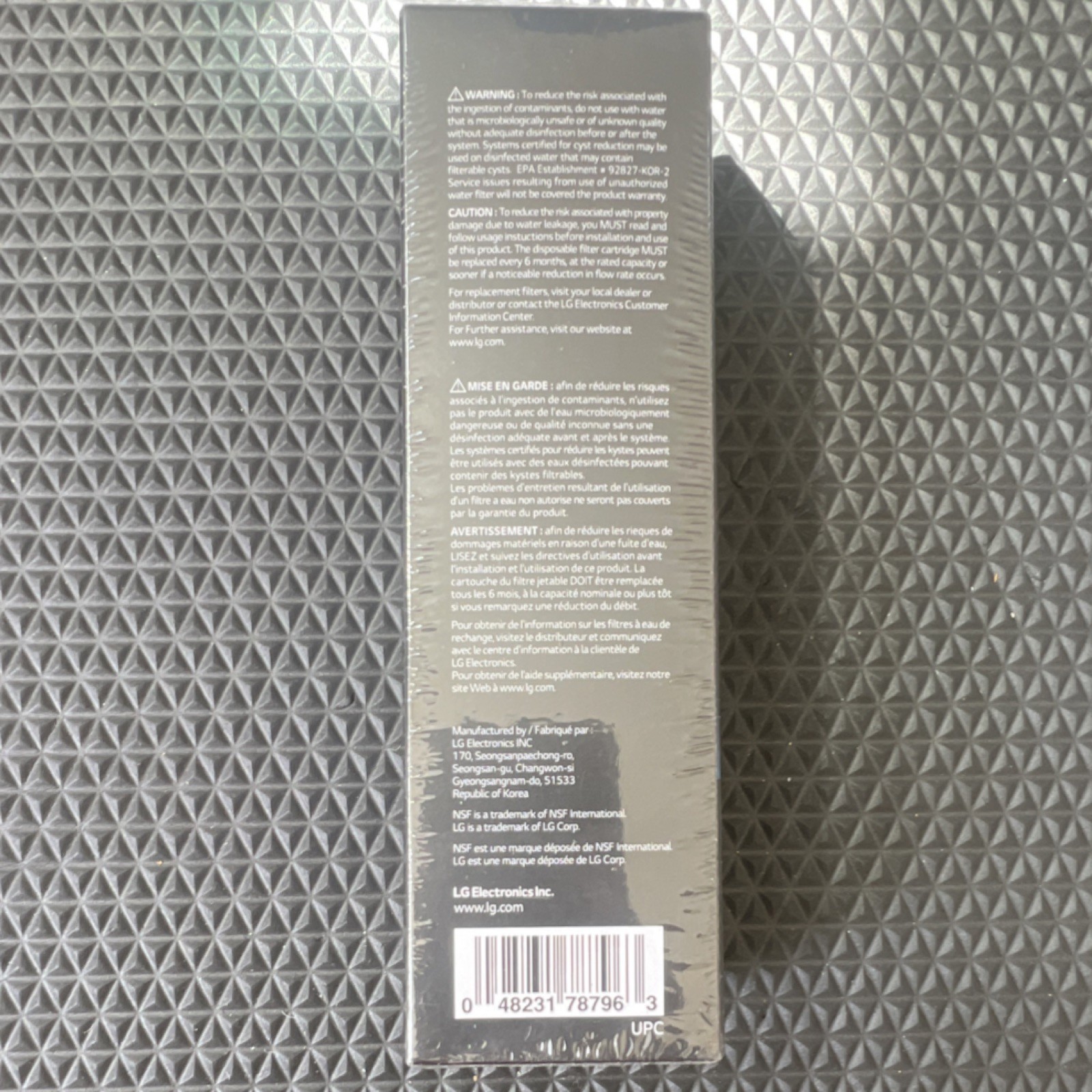 LG LT1000P Water Filter Replacement Cartridge 6-Stages 200 gal Chlorine Removal