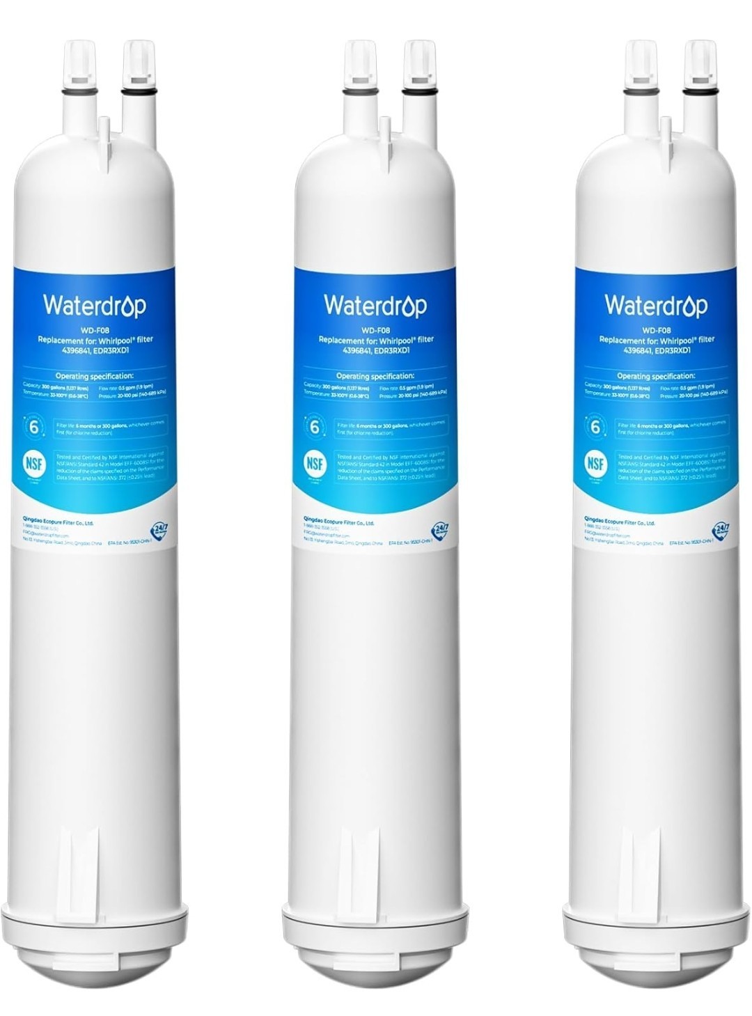 Waterdrop WD-F08 Water Refrigerator Filter New Sealed Filter, New, Sealed