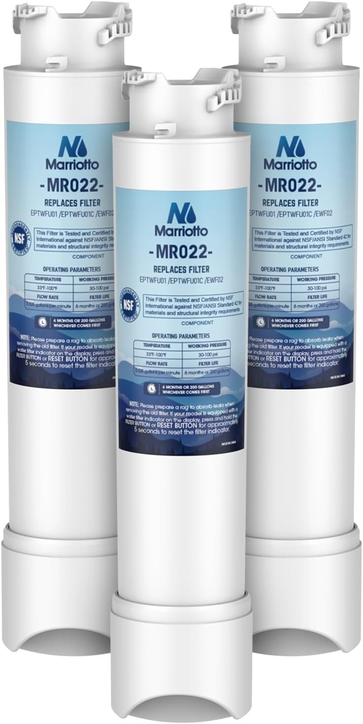 3-Pack Marriotto MR022 Water Filter Replacement for Frigidaire NEW/SEALED