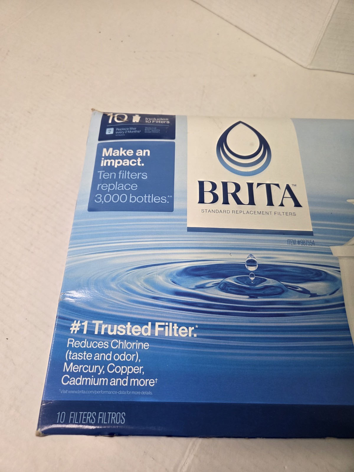 Brita Pitcher Replacement Filters – 10 Pack Brand New – 1 Open Box – All Sealed