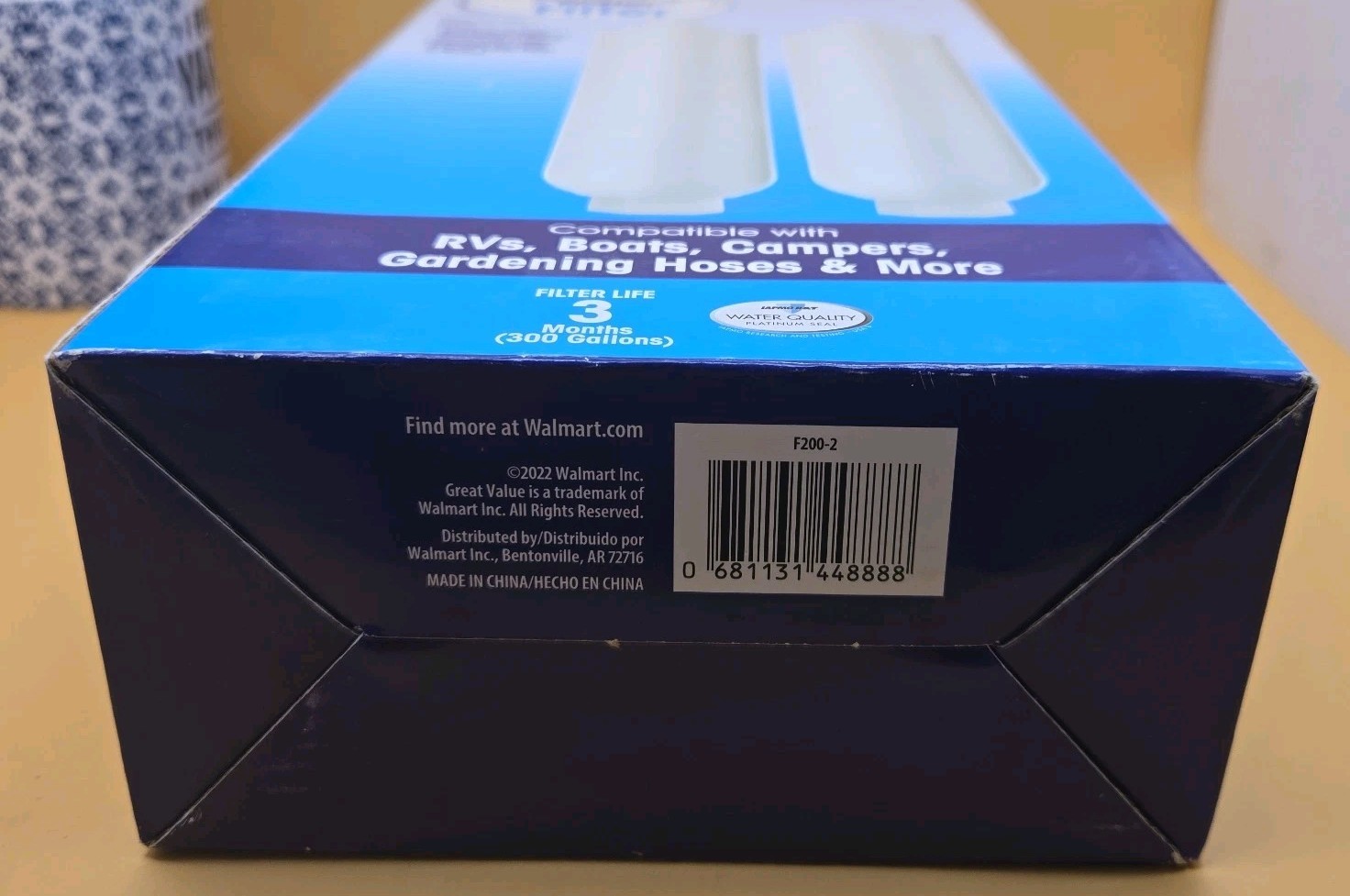 RV/Marine/Campers Water Filters 2 Pack #F200 By Great Value 3 Months (300 Gal)