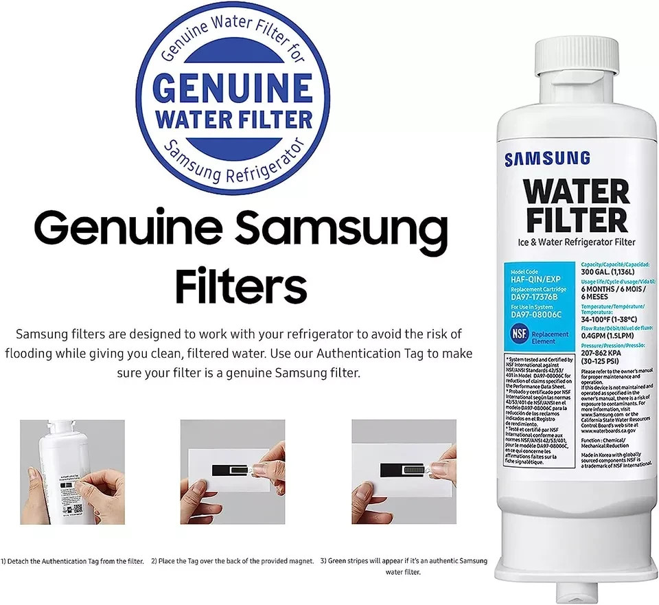 NEW 4 PACK Samsung DA97-17376B HAF-QIN/EXP REFRIGERATOR Water Filter US