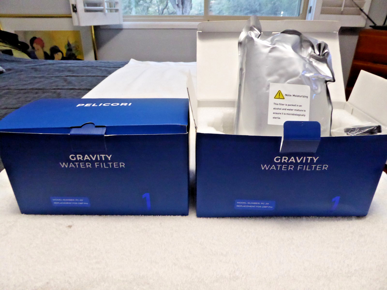 Lot of 2 Pelicori PC-20 Replacement Gravity Water Filters 2387 Alexapure Pro