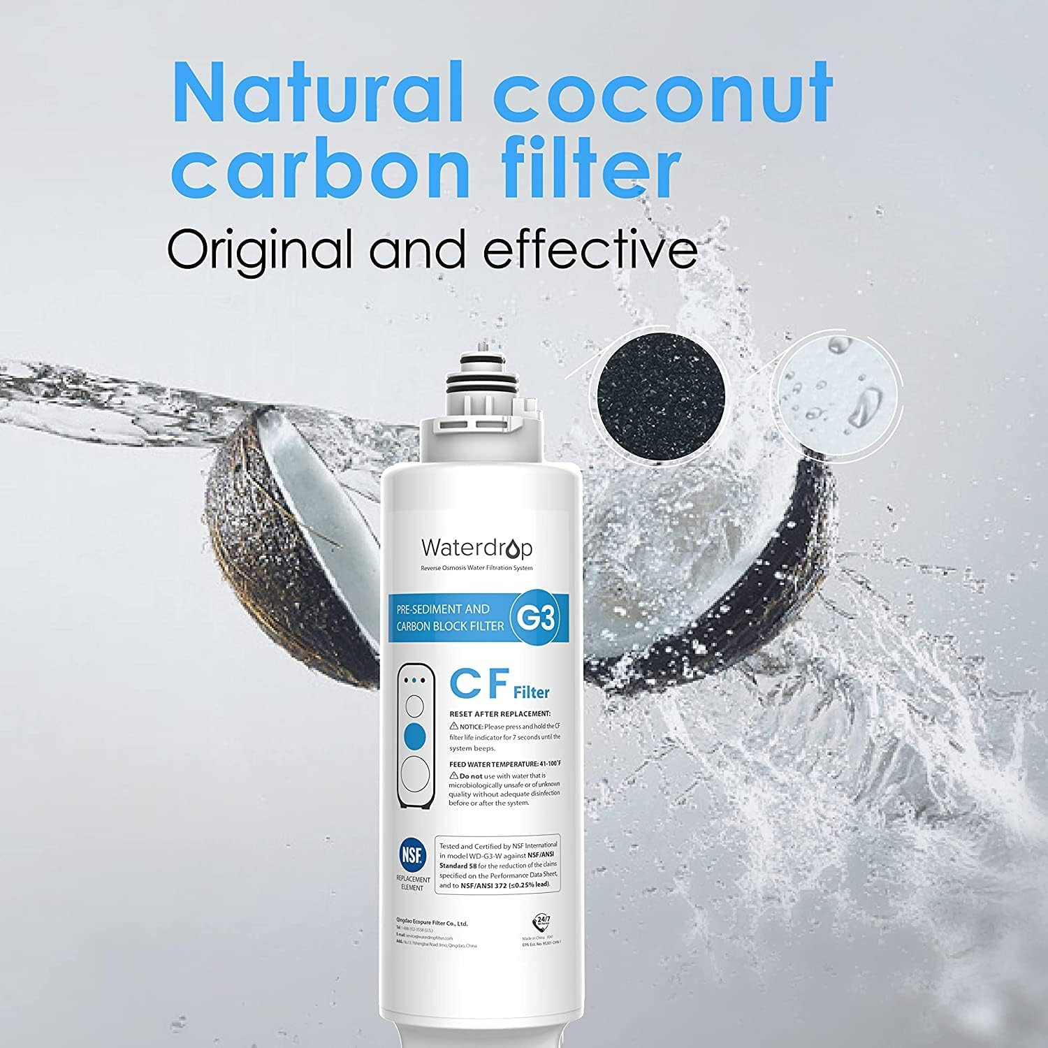 G3-N1CF Filter, Replacement for G3-W & G3P600 & G3P800 Reverse Osmosis System,