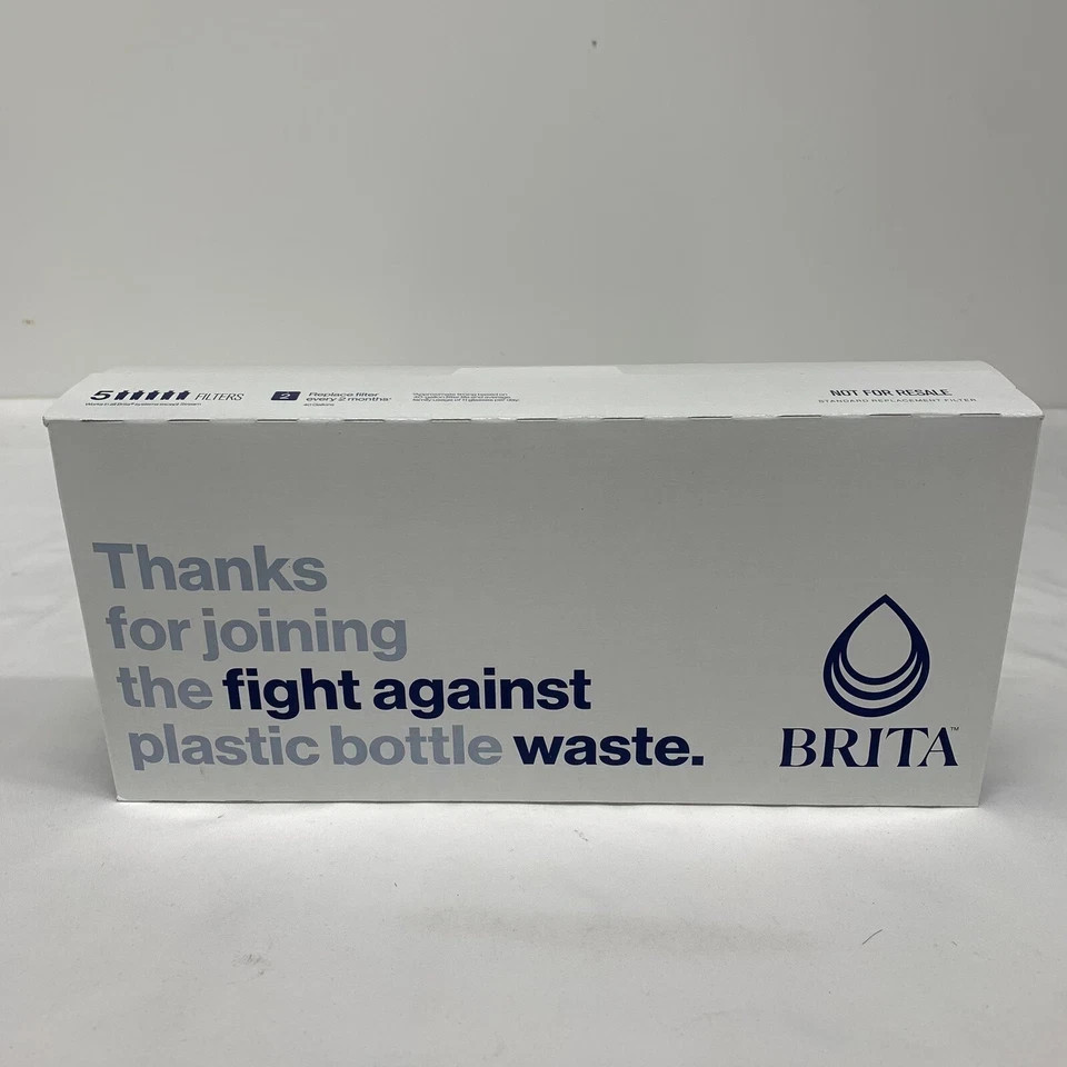 New Brita 987554 Standard Replacement Pitcher Filters 5 sealed box
