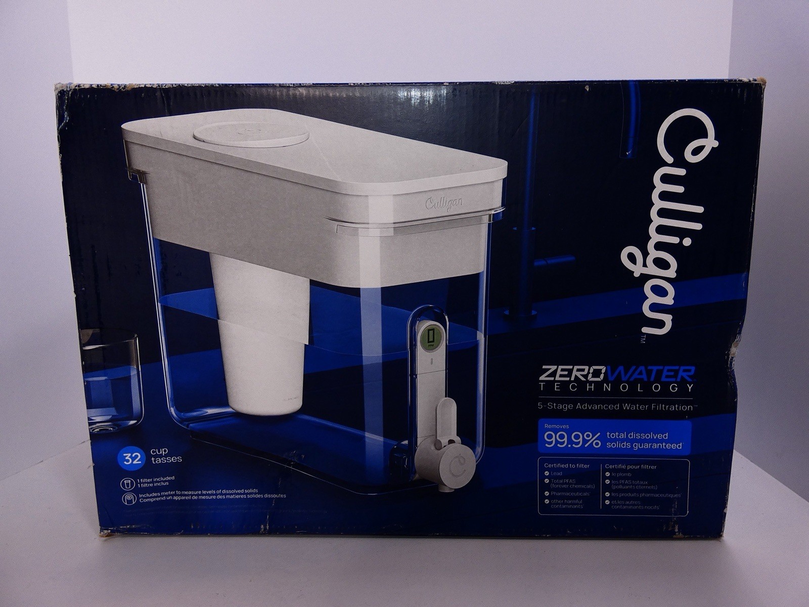 Culligan ZeroWater Technology 22-Cup 5-Stage Water Filter Pitcher w/ TDS Meter