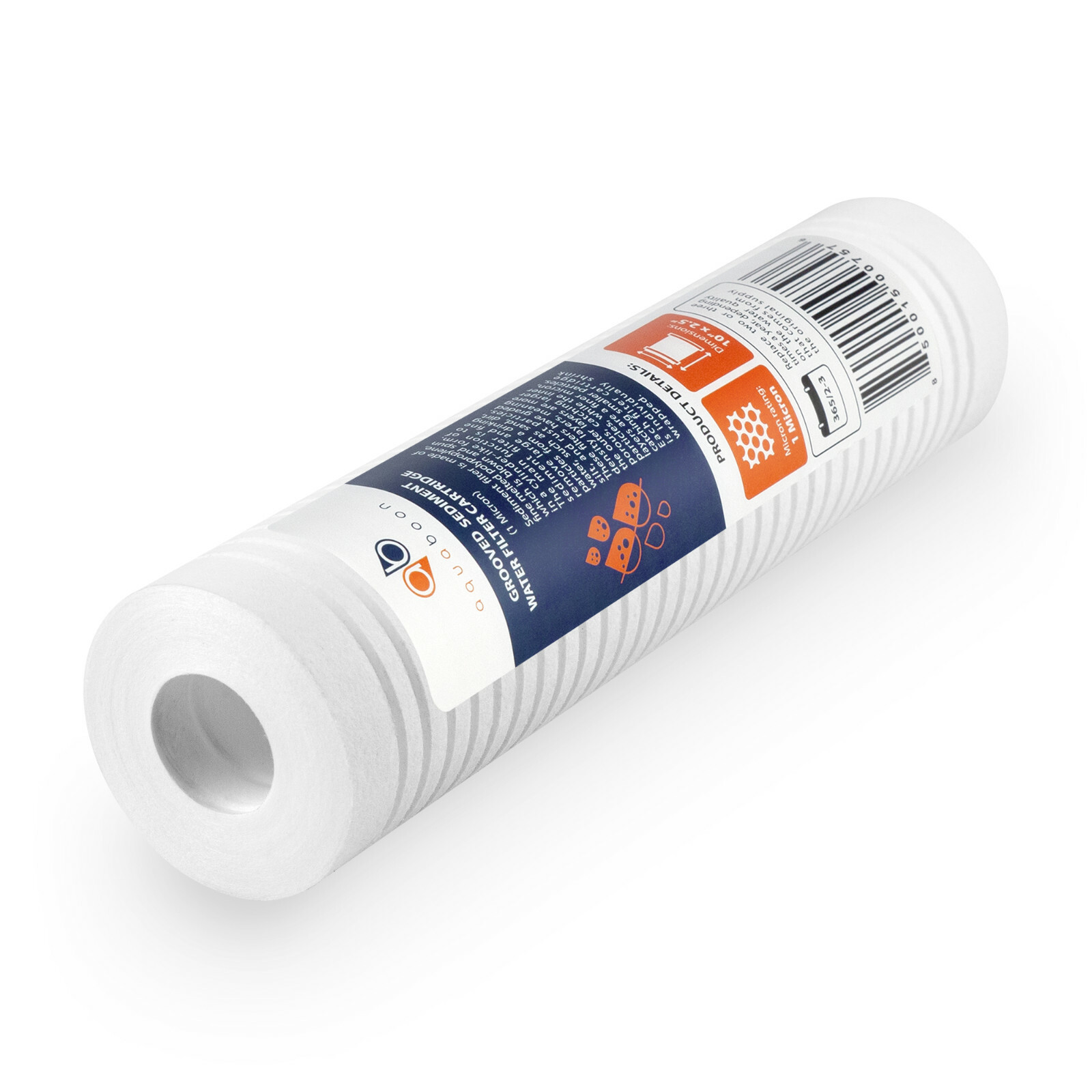 Grooved Sediment Water Filter 1 Micron 10″ x 2.5″ size 25 PACK by Aquaboon