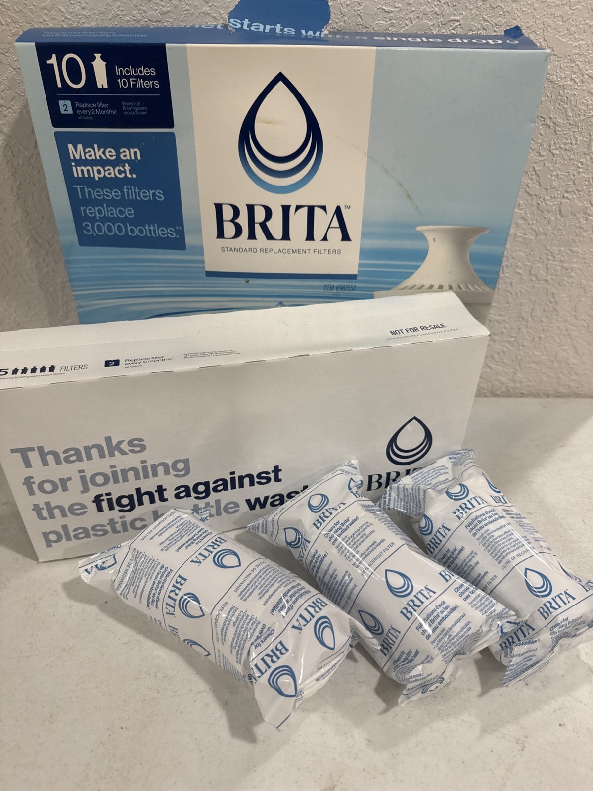 Brita 987554 Pitcher Replacement Filters – 8 Pack- Open Box- See Pictures