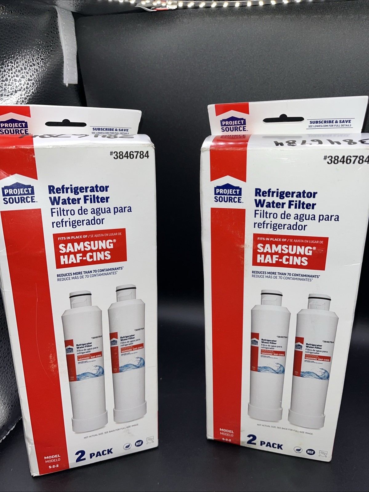 Project Source 3846784 Refrigerator Water Filter 4 Pack (2 Packs Of 2) New