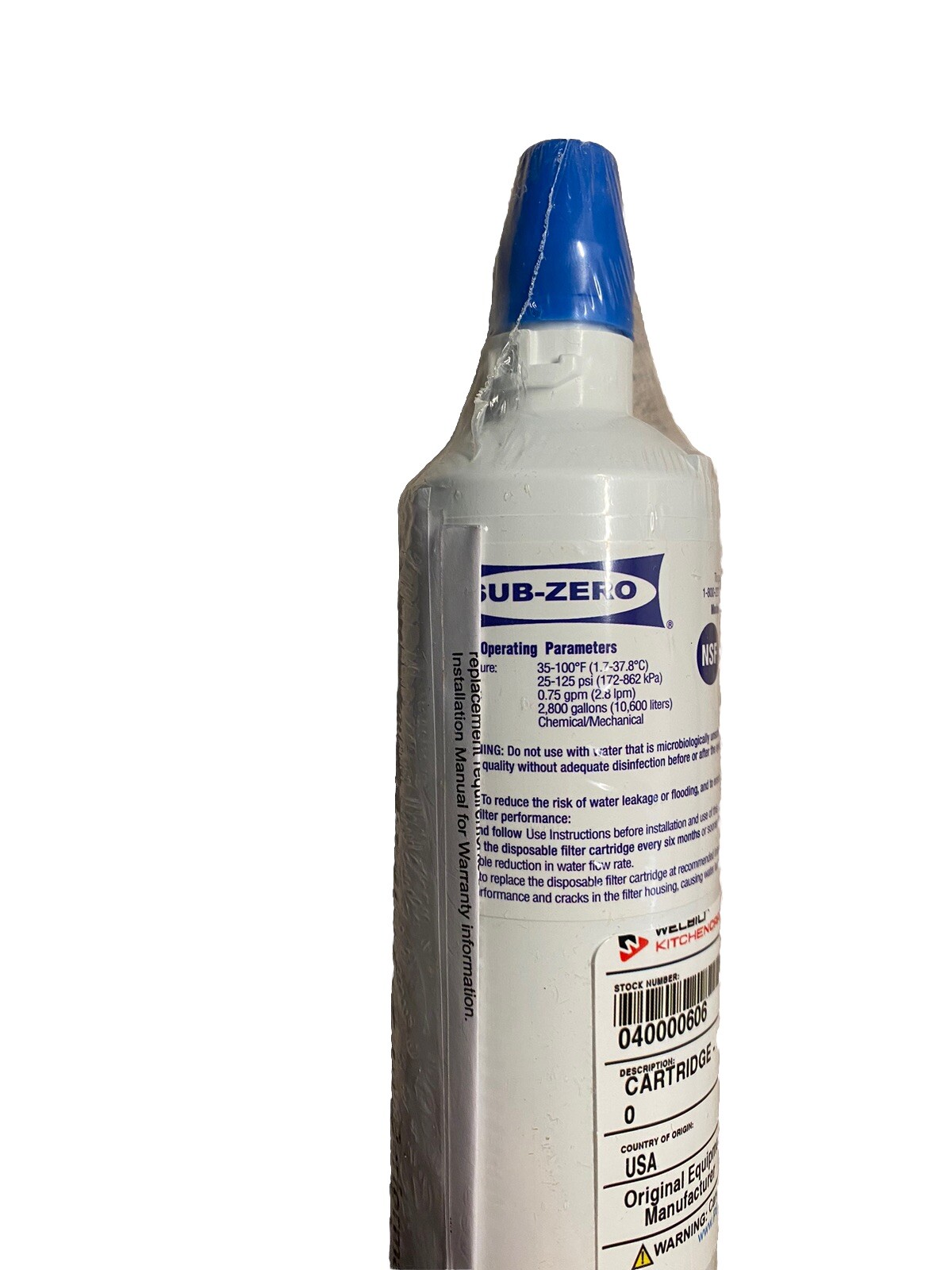 SUB ZERO Water Filter 7012333