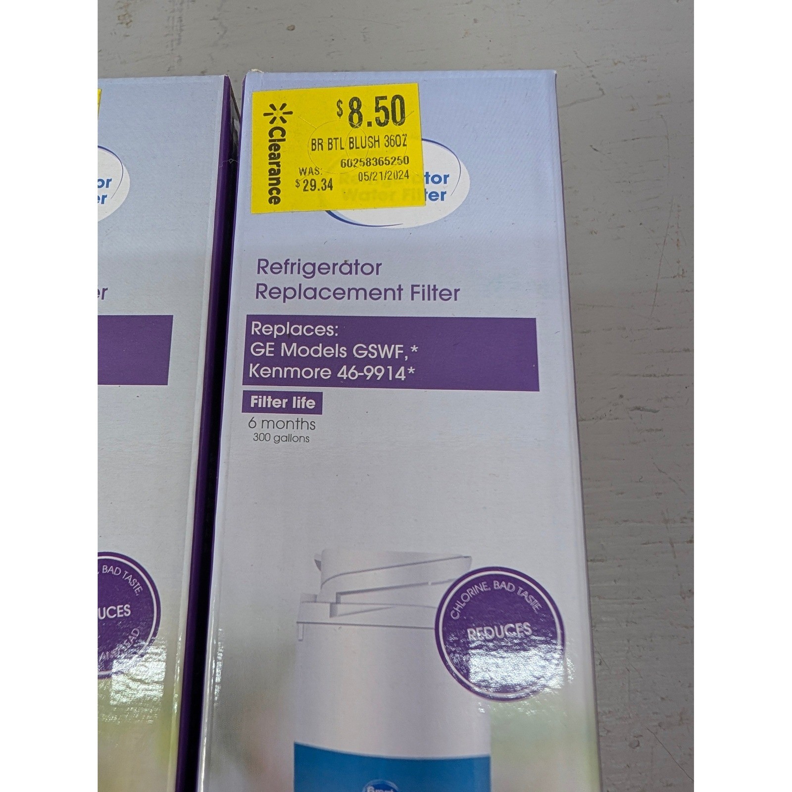 3 Great Value Refrigerator Water Filter Replaces GE Model RPWF 6months 300 gal
