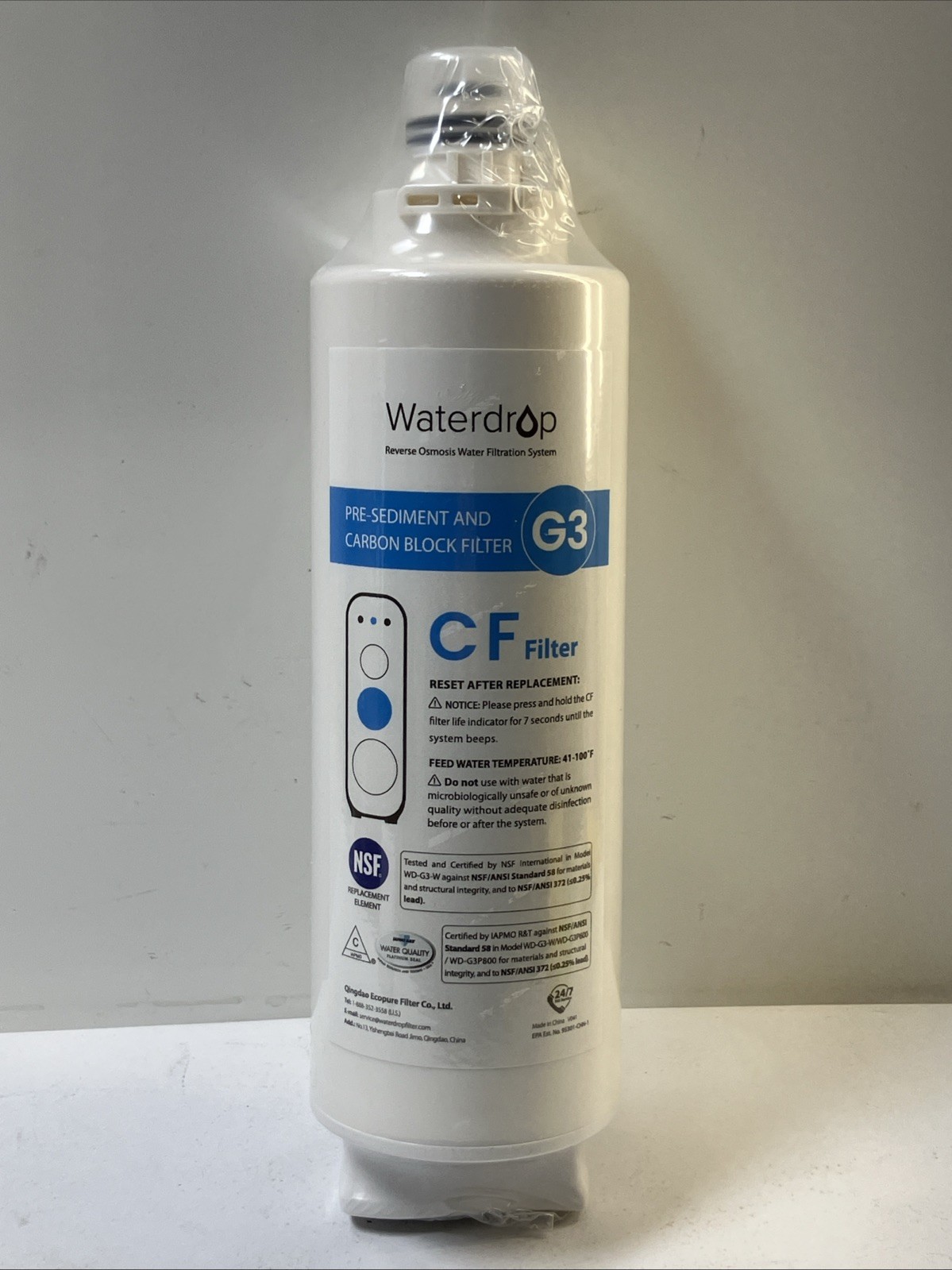 Waterdrop WD-G3-CF Filter, Replacement
