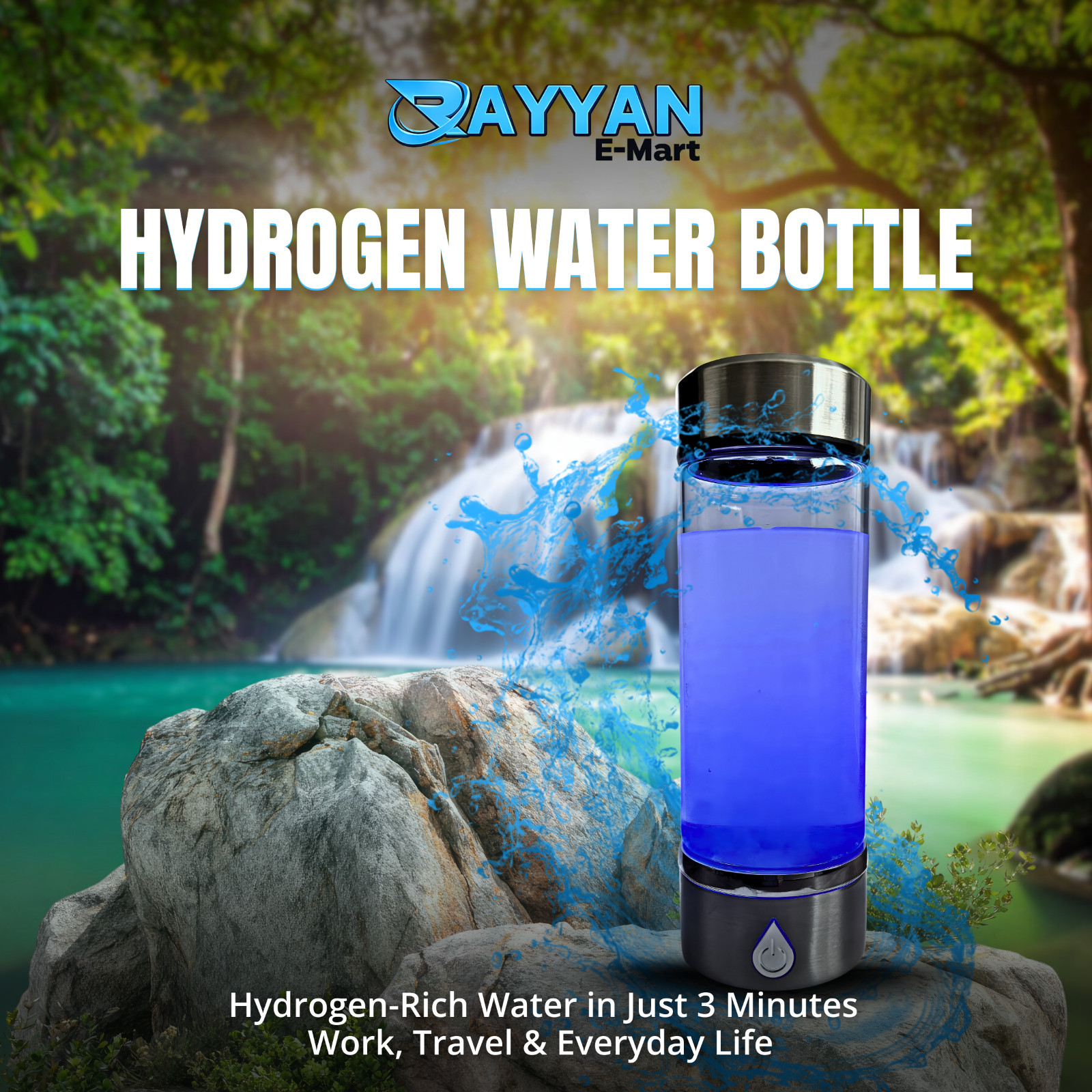 H2 Hydrogen Portable Water Bottle, Meets Style and Well-Being, Refine Water