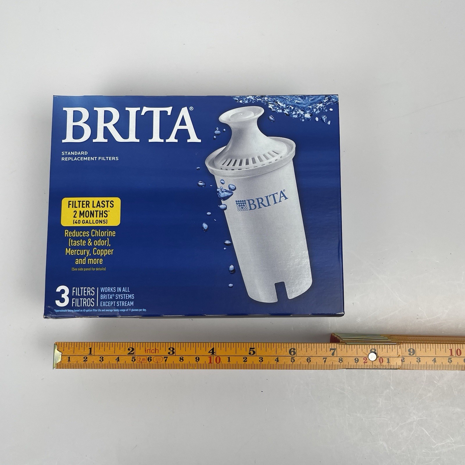 Brita Water Filter for Pitchers – 3 Count – New Sealed Box OB03