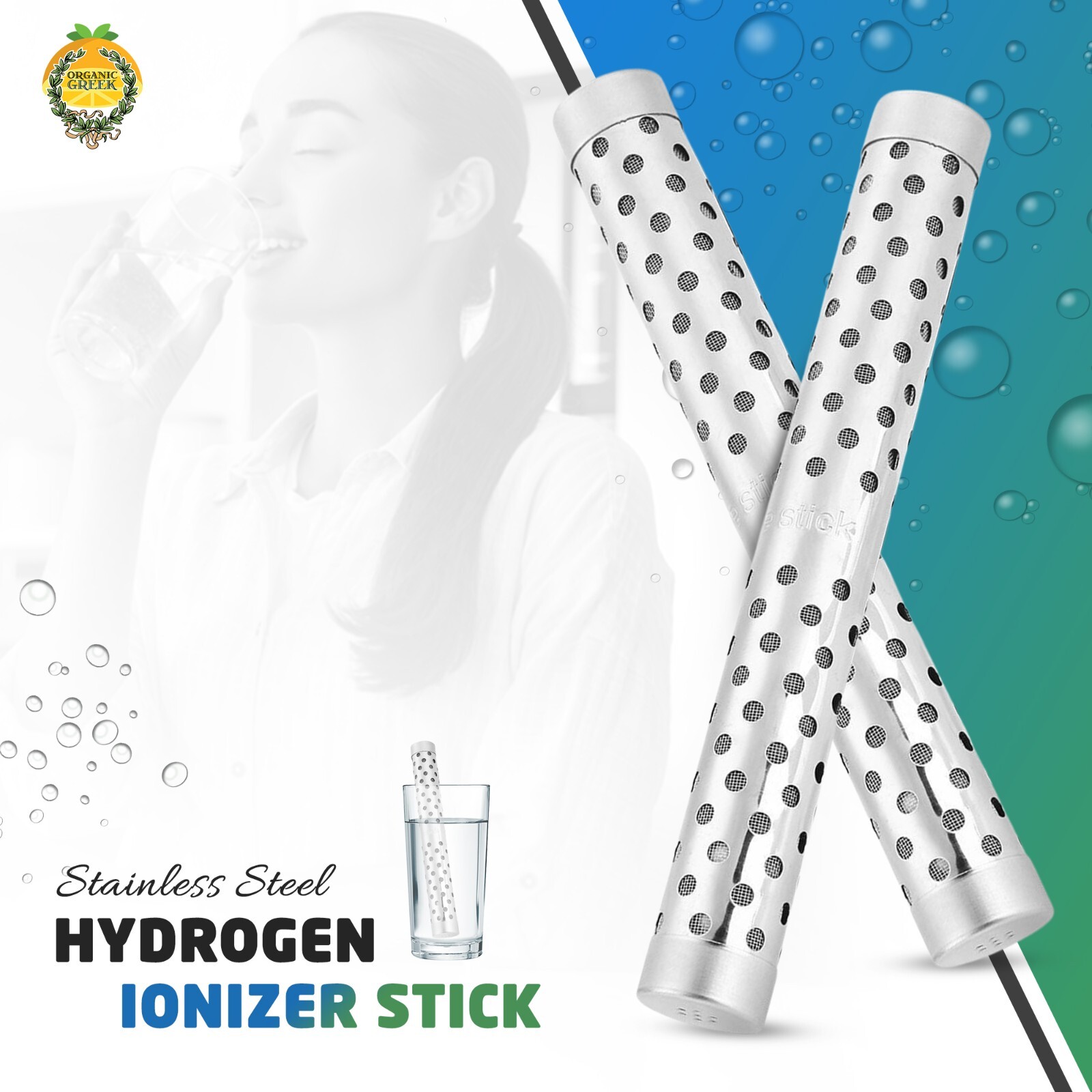 Organic Greek Portable Alkaline Hydrogen Water Ionizer Stick pH Booster (2)