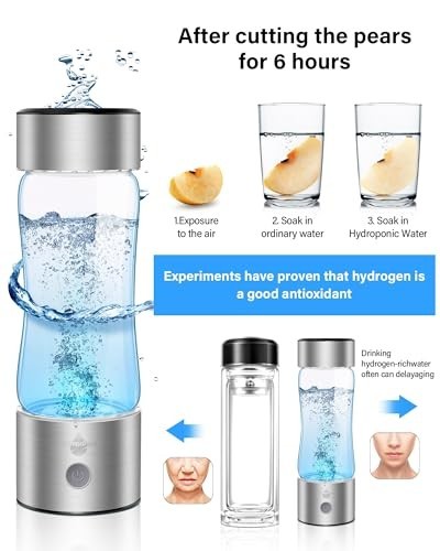 2026 Upgraded Hydrogen Water Bottle, 2400 Hydrogen Water Bottle Generator, Hy…