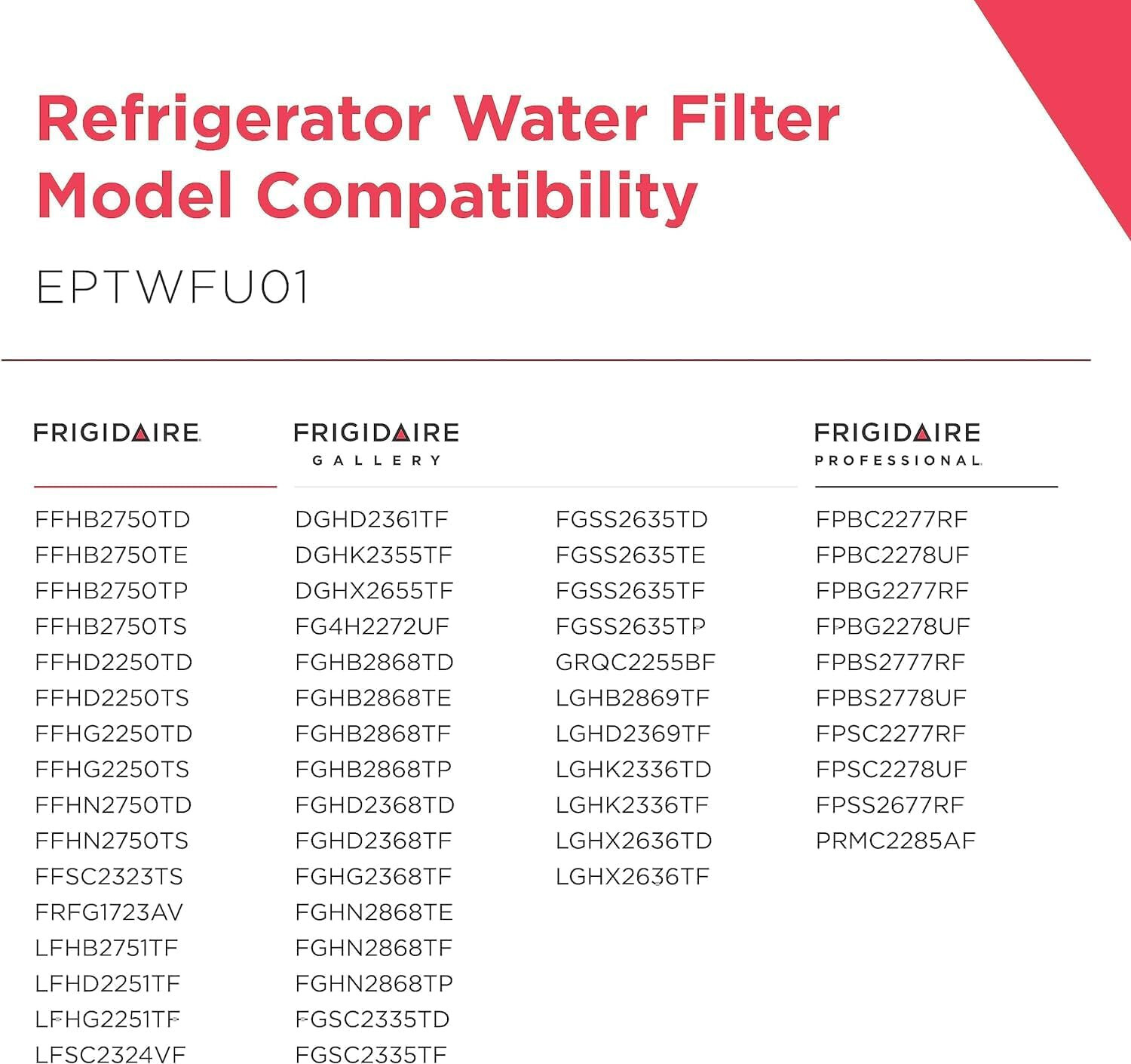 Frigidaire EPTWFU01 Pure Source Ultra ll Refrigerator Water Filter