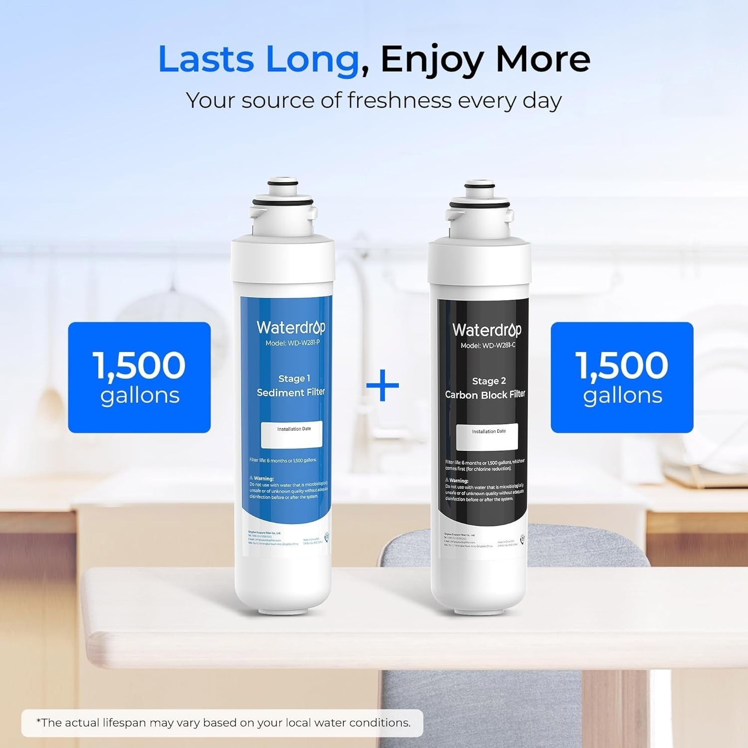 W281 Water Filters for Water Coolers, Replacement for All Avalon® Branded Bottle