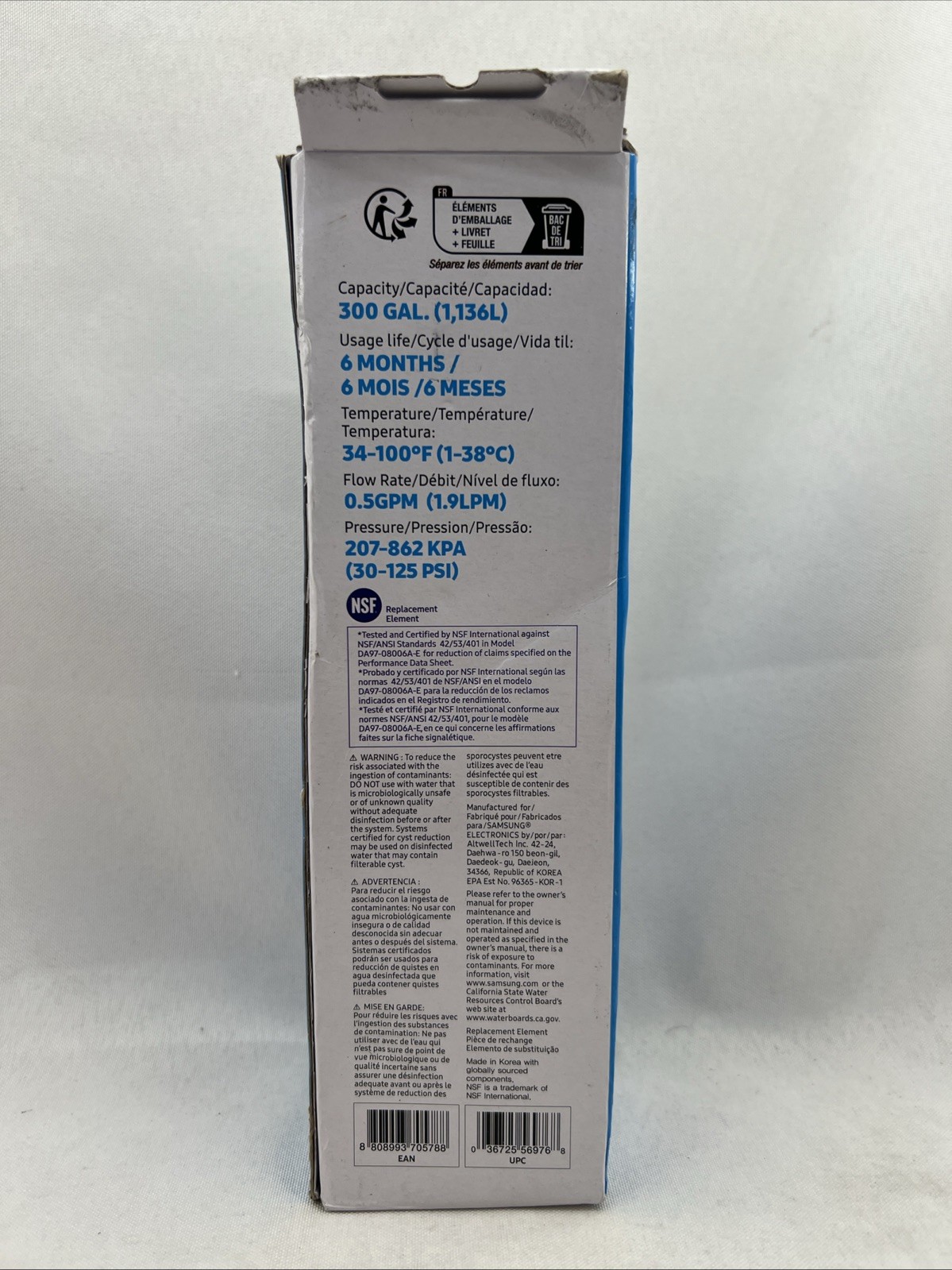 Samsung OEM DA29-00020B HAF-CIN/EXP Refrigerator Water Filter For DA97-08006A-E