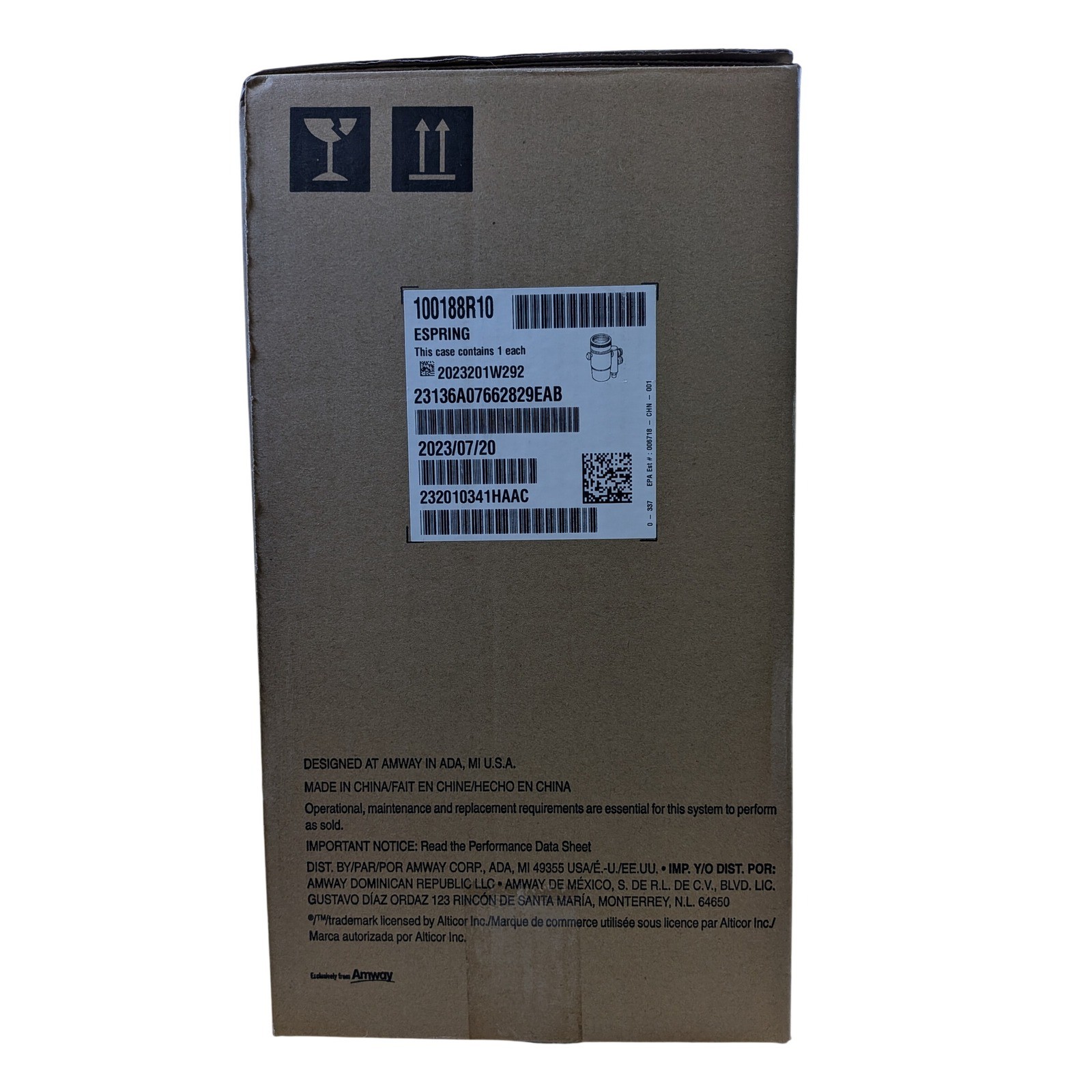 Amway eSpring Water Purifier System White 100188MX Countertop Unit