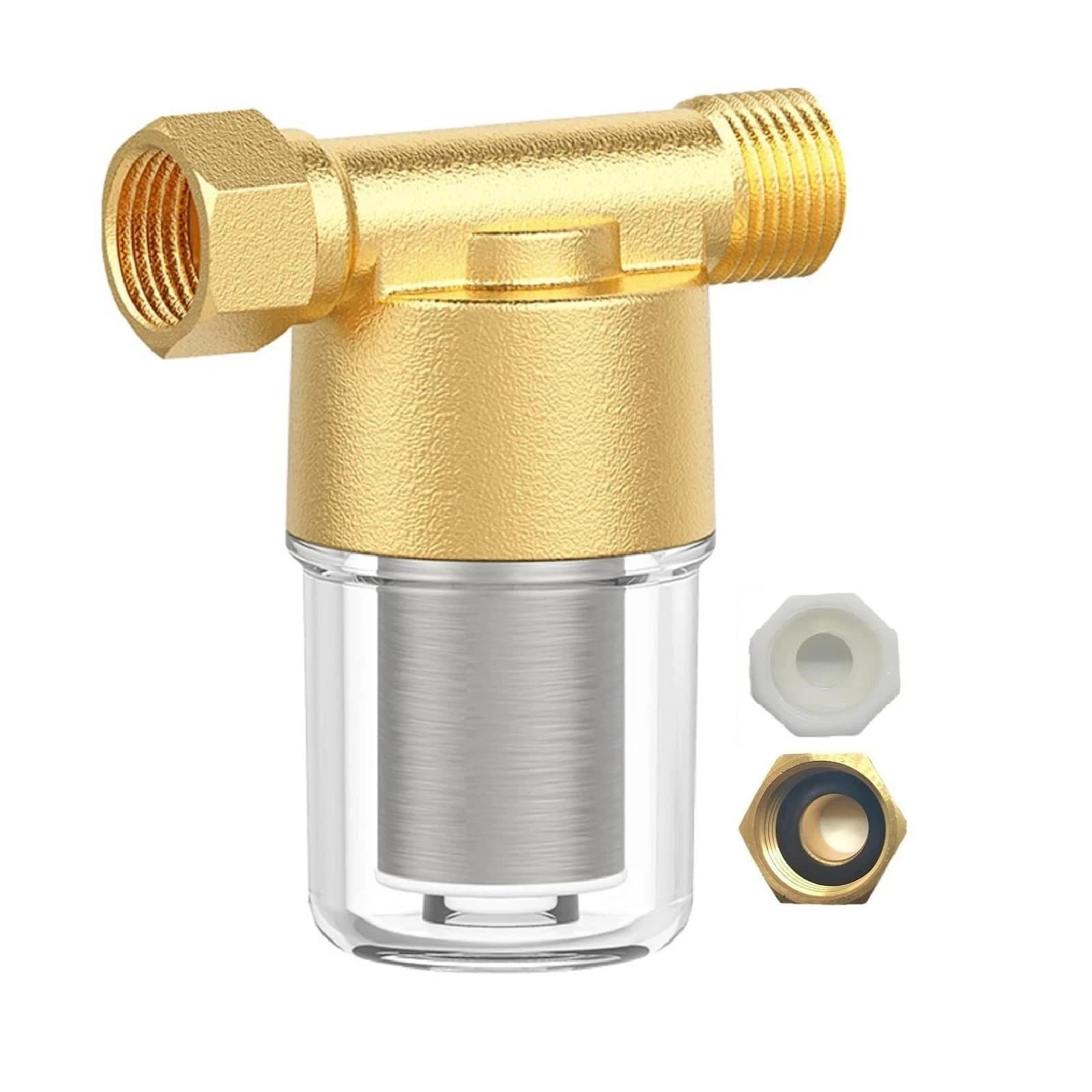 Brass Sediment Filter for Water Heater 40 Micron 1/2 Inch 3/4 Inch Brass Fitting