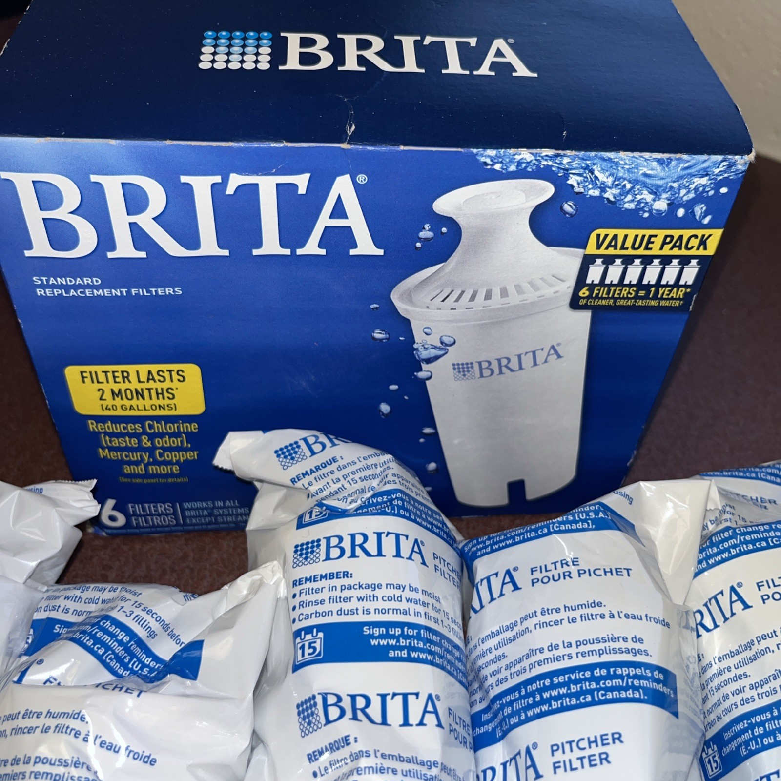 Brita Water Filters Standard Replacement 6 Pack