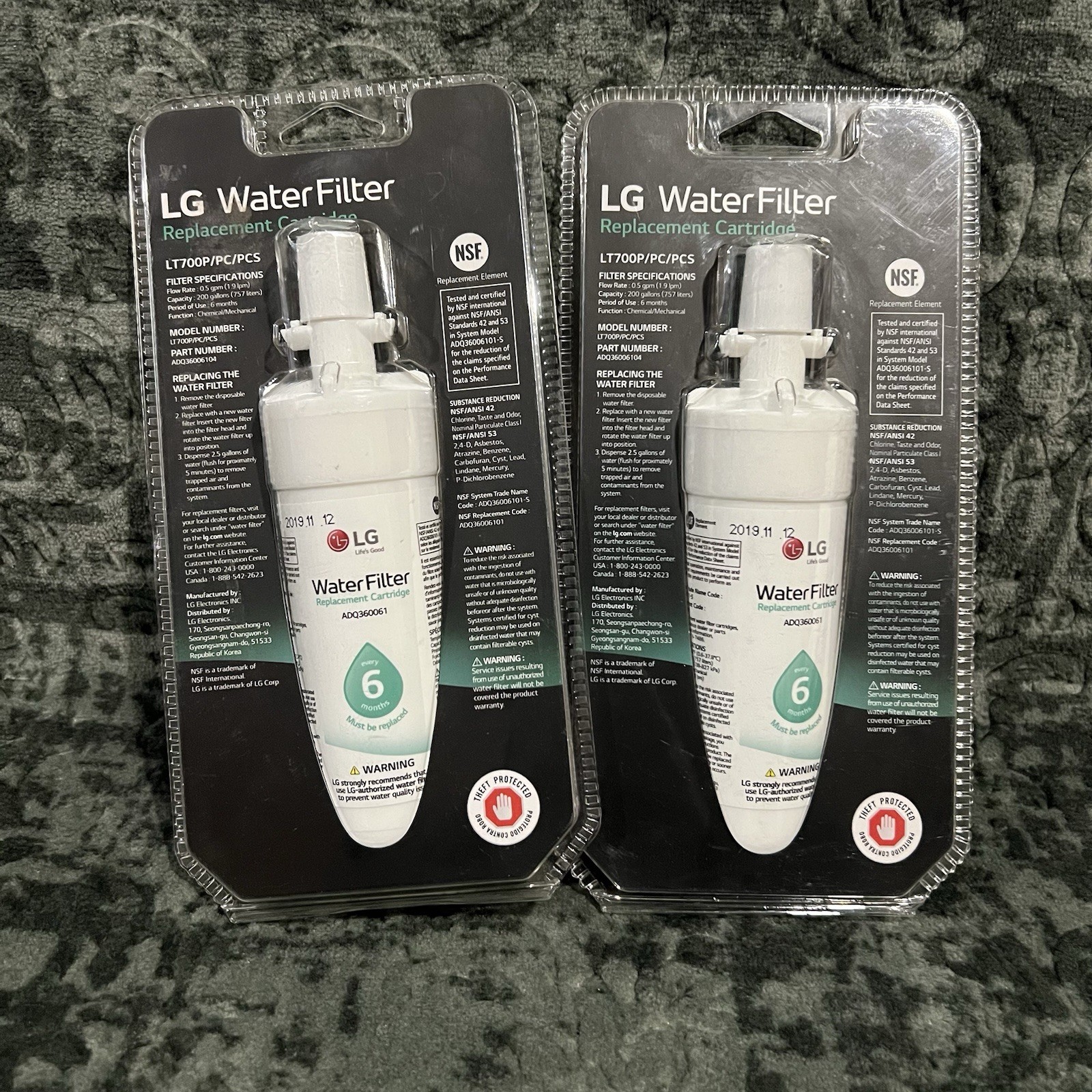 Genuine LG LT700P/PC/PCS Refrigerator Replacement Water Filter ADQ360061 NEW