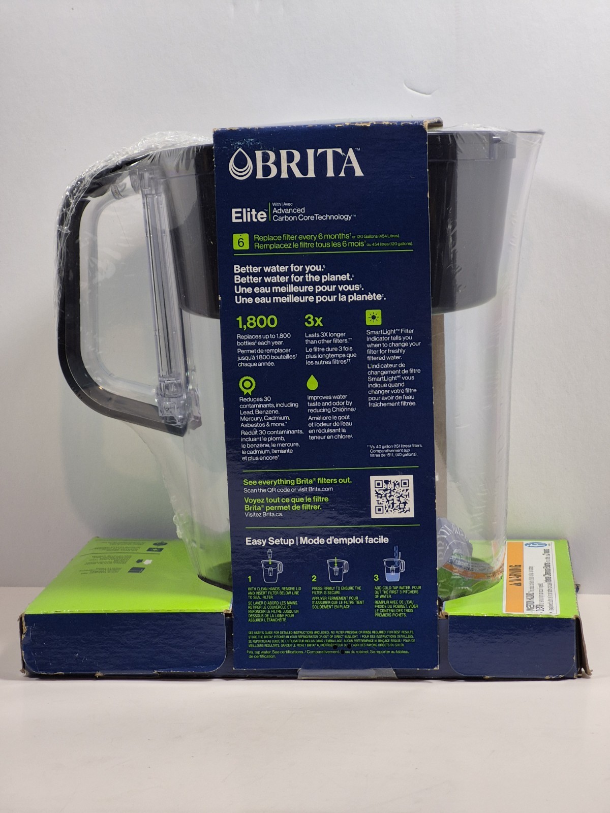NEW Brita Elite Large 10 Cup Water Filter Pitcher with Advanced Core Technology