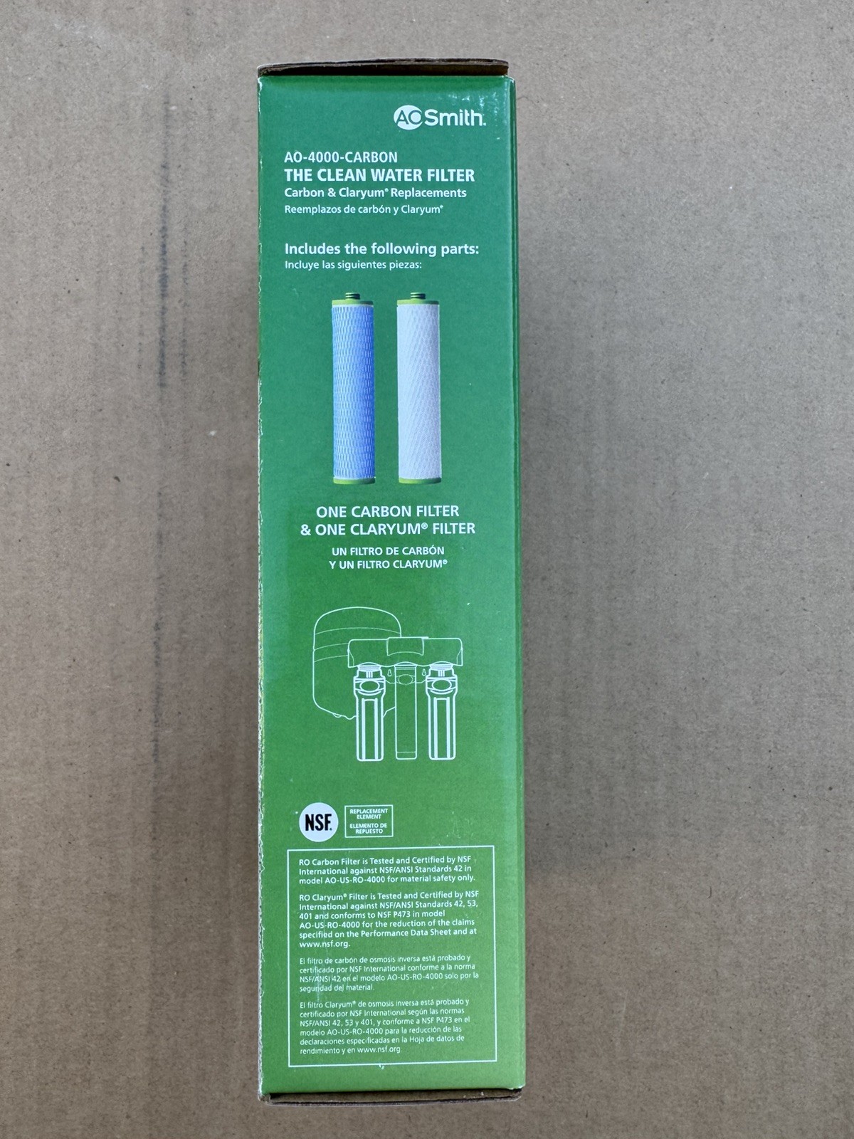 NEW AO Smith AO-4000-Carbon Carbon & Claryum Replacement Item 960787