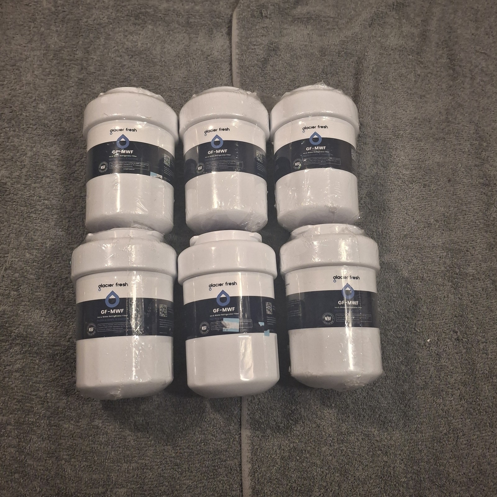 6 x Glacier Fresh GF-MWF Ice Water Refrigerator Filter For GE Kenmore 46-9991