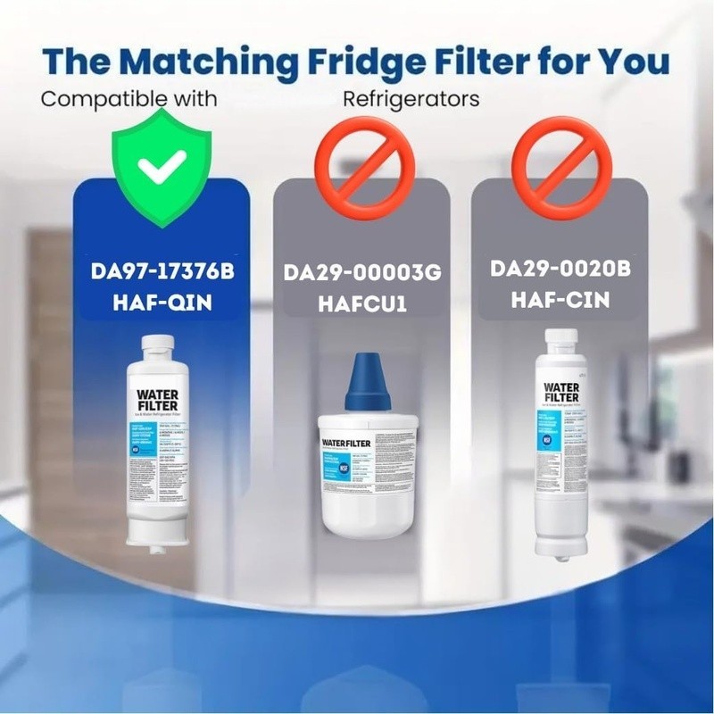 Refrigerator Water Filter DA97 HAF-QIN Removes Chlorine Odor 300 Gallons New