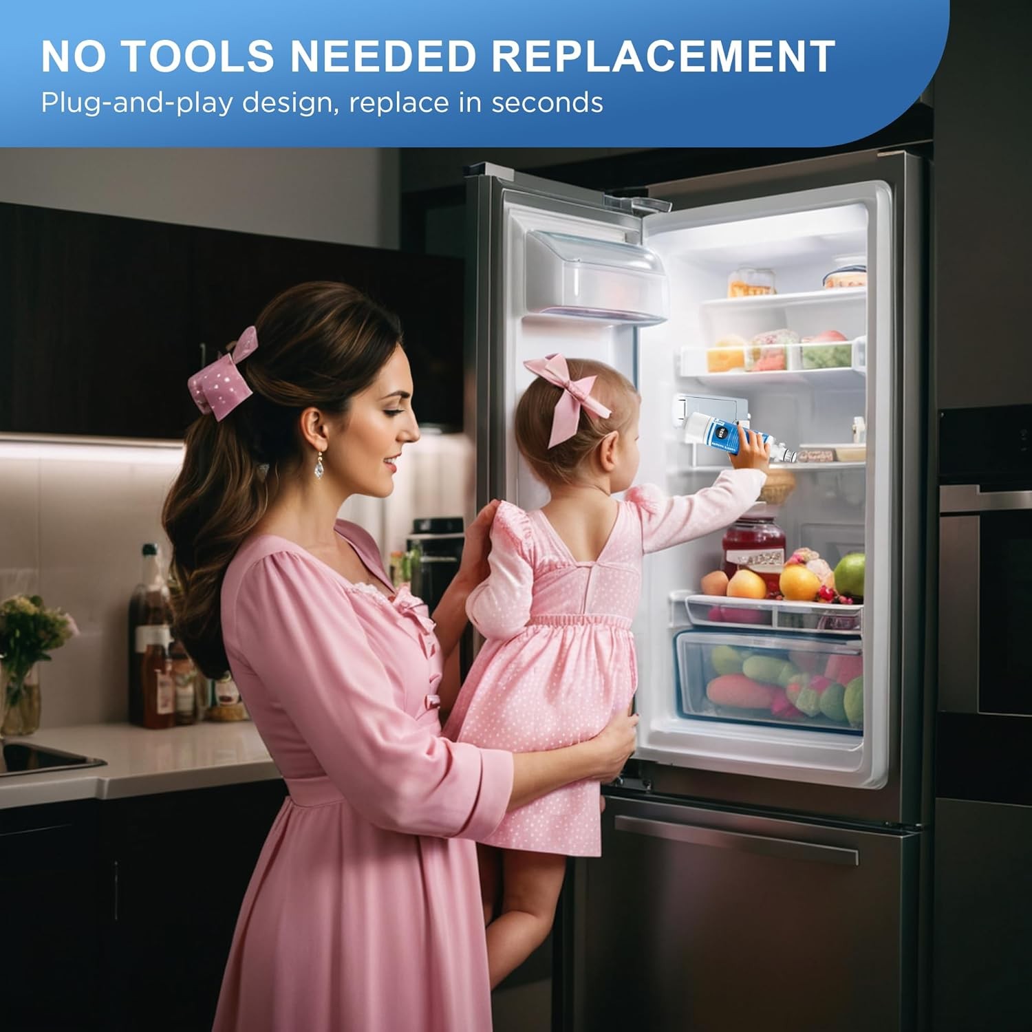 NSF 42 Certified Refrigerator Water Filter Replacement GE Fridges RPWF, NO CHIP