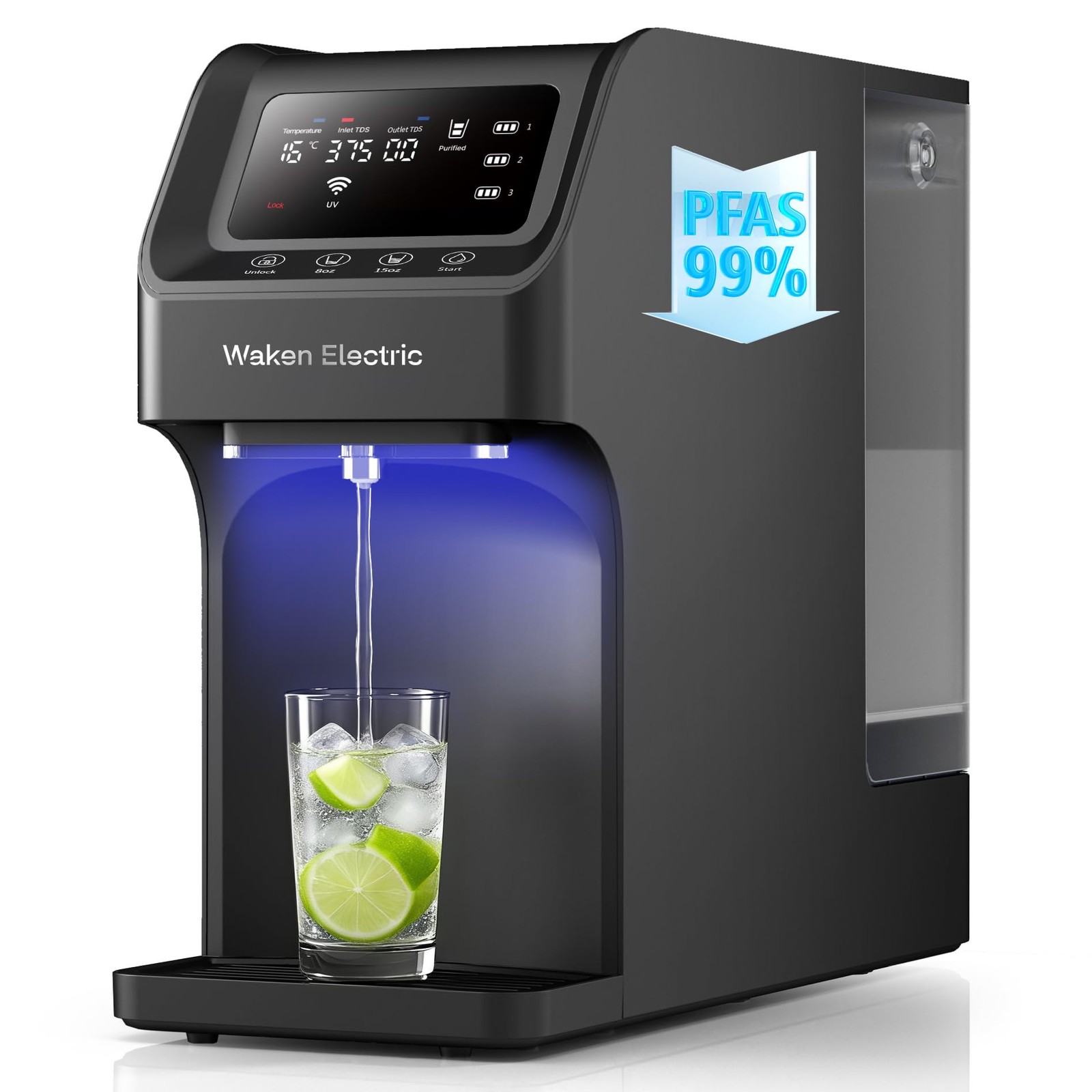 UV Countertop RO Water Filter, NSF/ANSI 58&61 Certified, 8 Stage Filter, TDS …