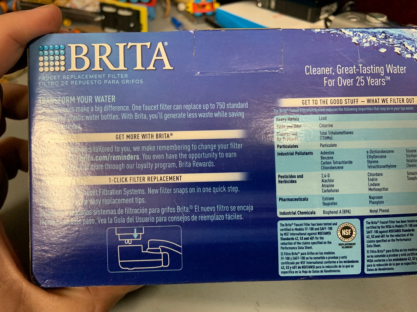 BRITA Tap Water Faucet Filter Replacement, 3 Count – Chrome 3 Filters NEW