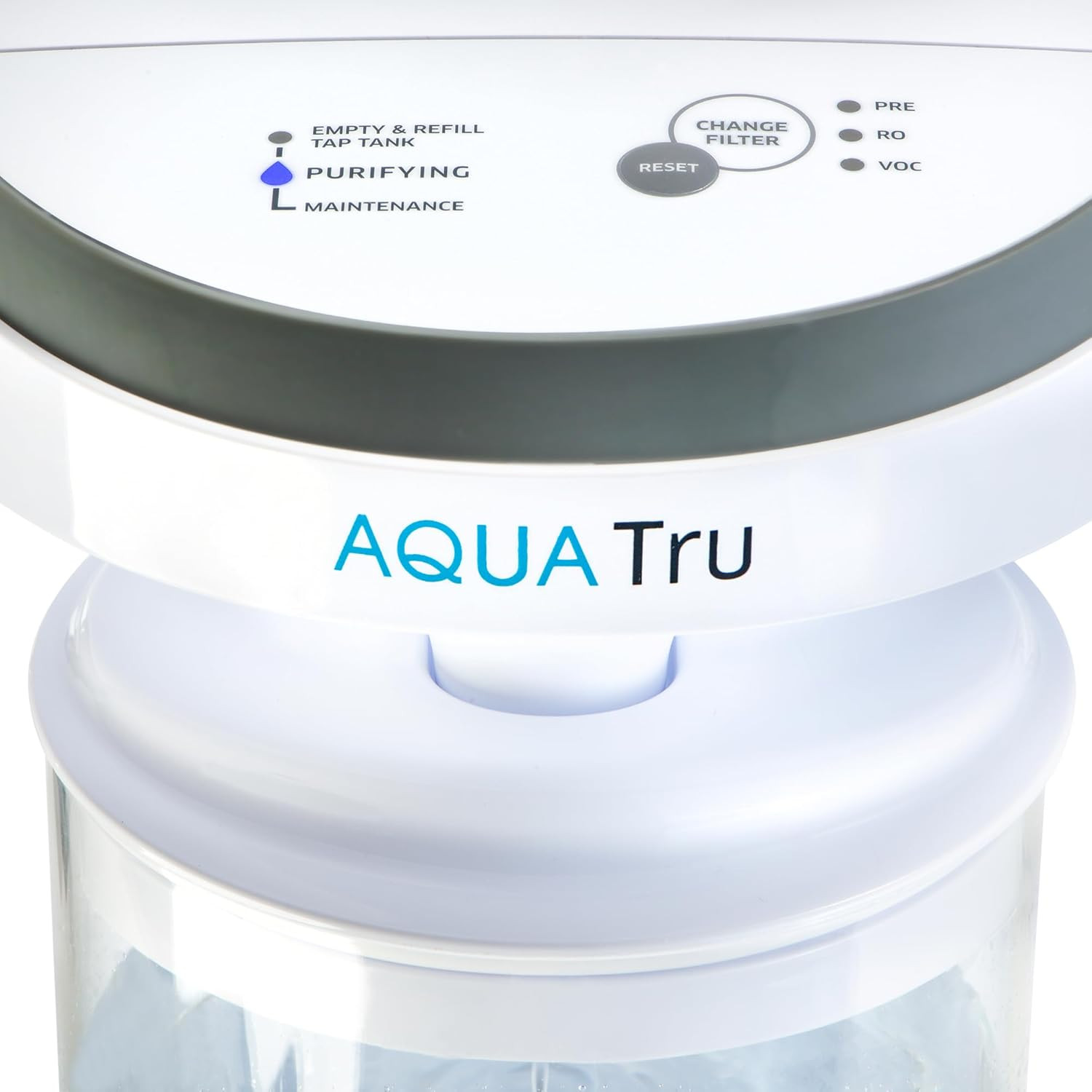 Aquatru Carafe Countertop Water Purifier | Compact 4-Stage Reverse Osmosis Syste