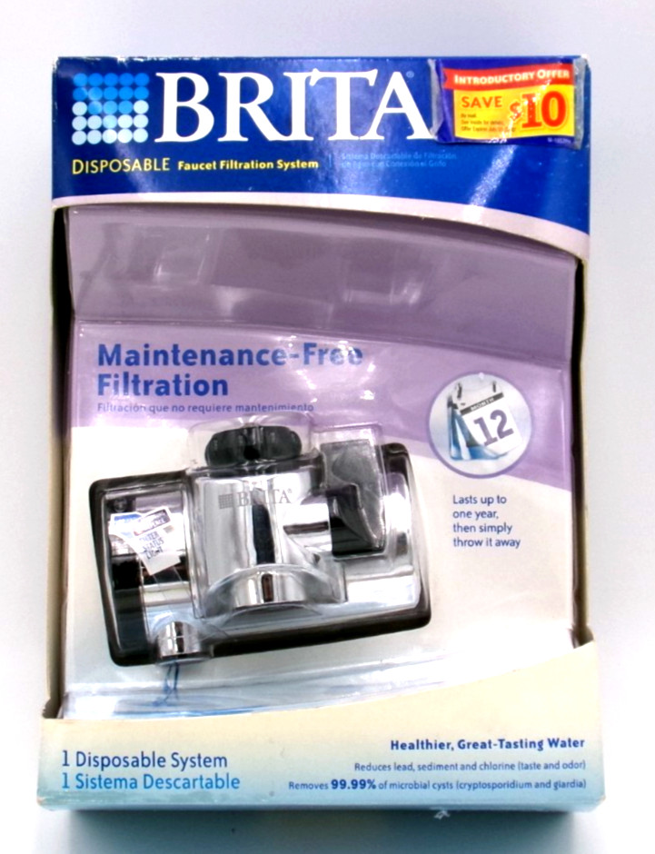 Brita Disposable 1 Year Standard Faucet Filtration System New -A3