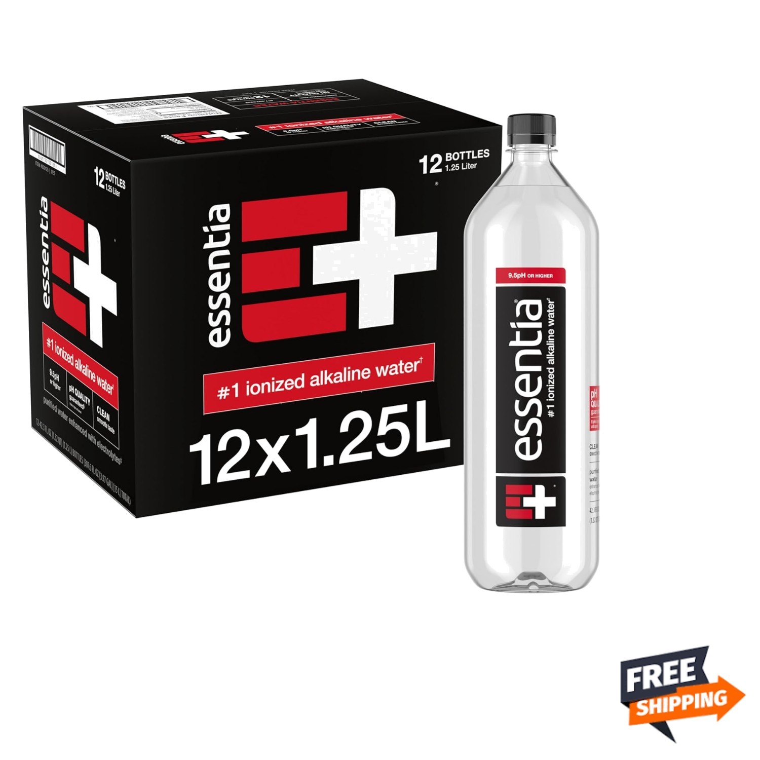 Ionized Alkaline Water 42oz Bottles Pack of 12 High pH Electrolytes