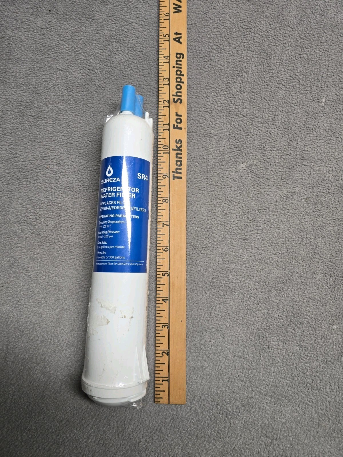 Brand New Sureza SR4 Replacement For 4396841/EDR3RXD1 Refrigerator Filter
