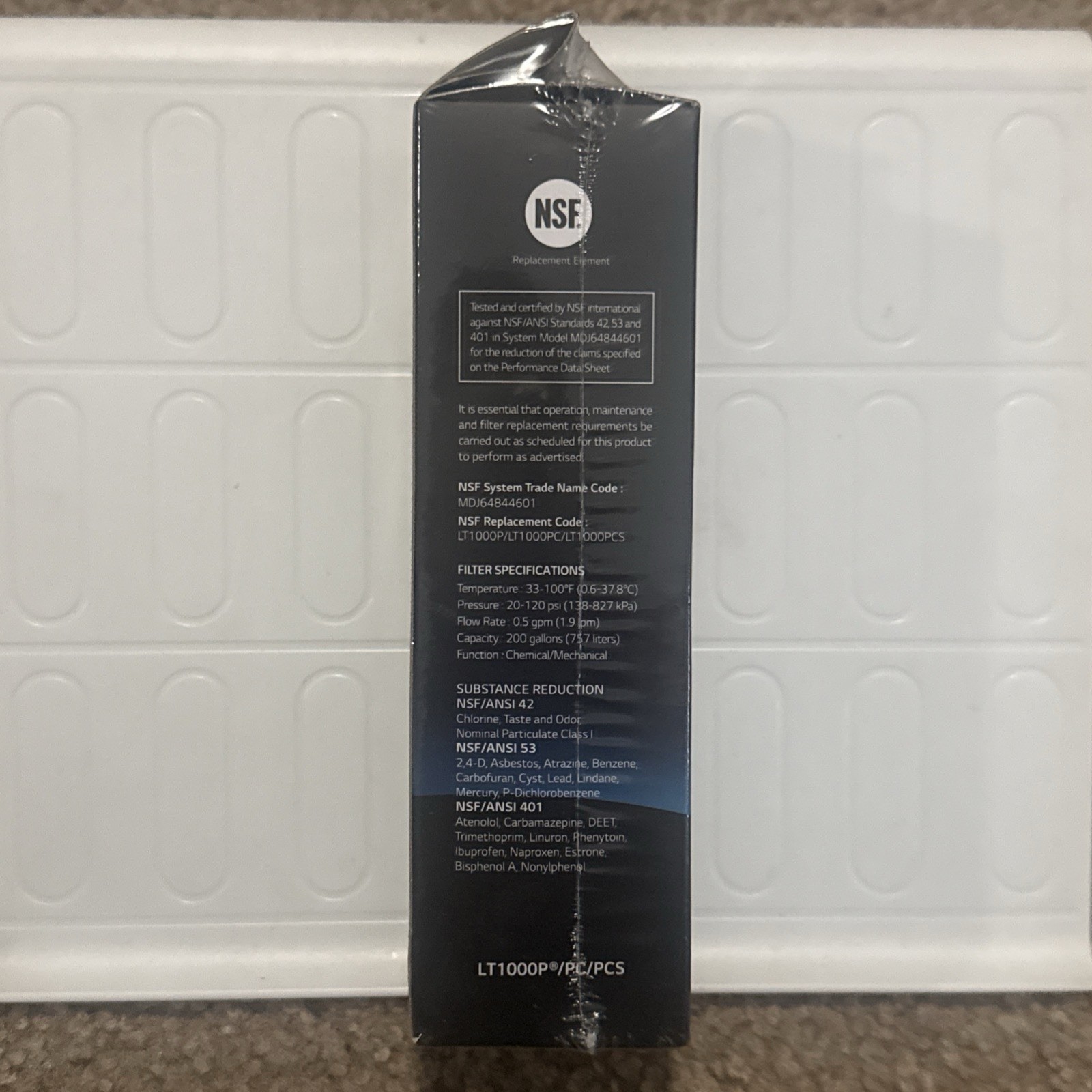 Genuine LG Water Filter Replacement Cartridge LT1000P/PC/PCS – New and Sealed!