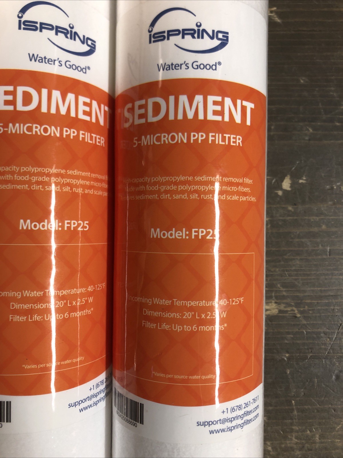 iSpring Sediment Filter FP25 3 Pack- 5 Micron 20 X 2 1/2 (20″x2.5″)