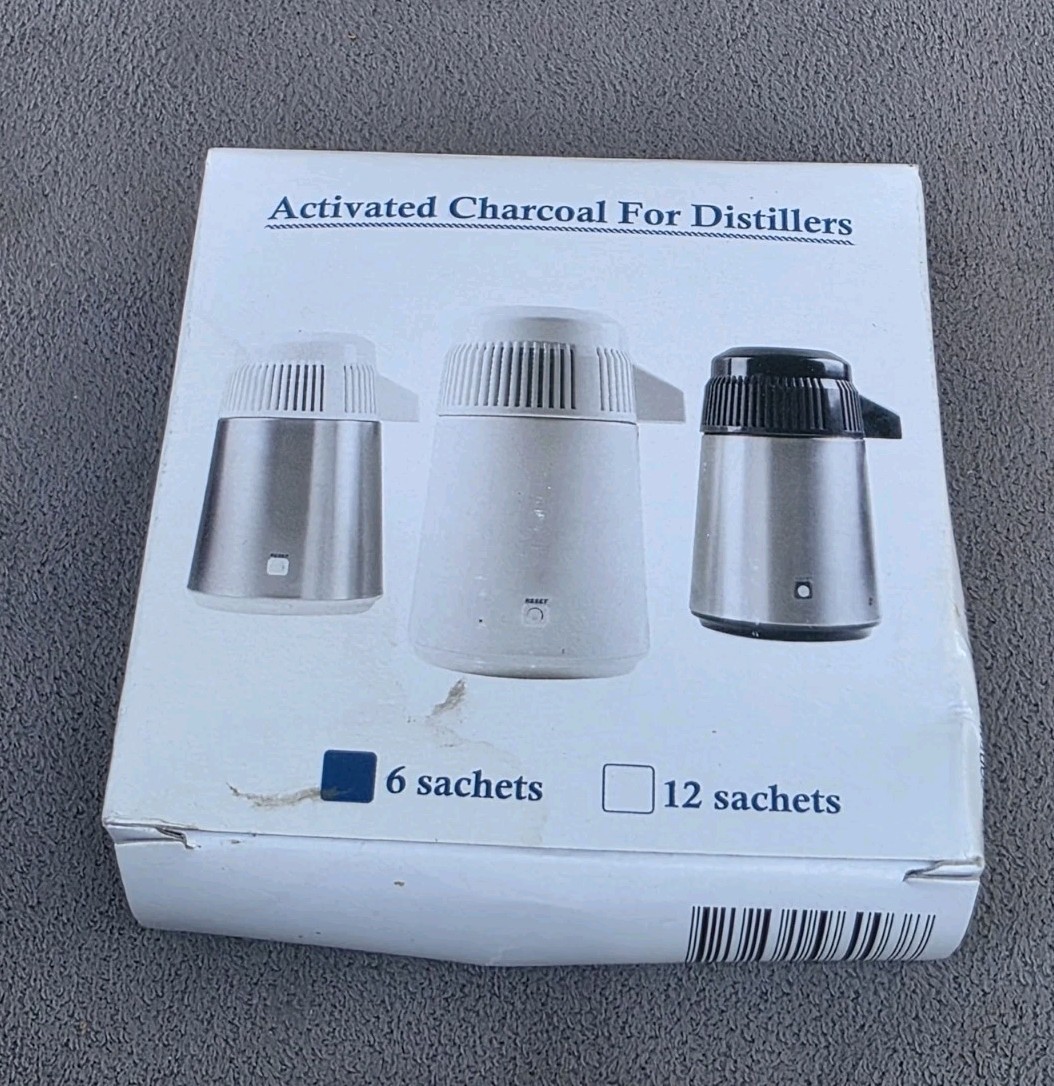 6 Pack of Activated Carbon Charcoal Filters for Megahome Water Distillers