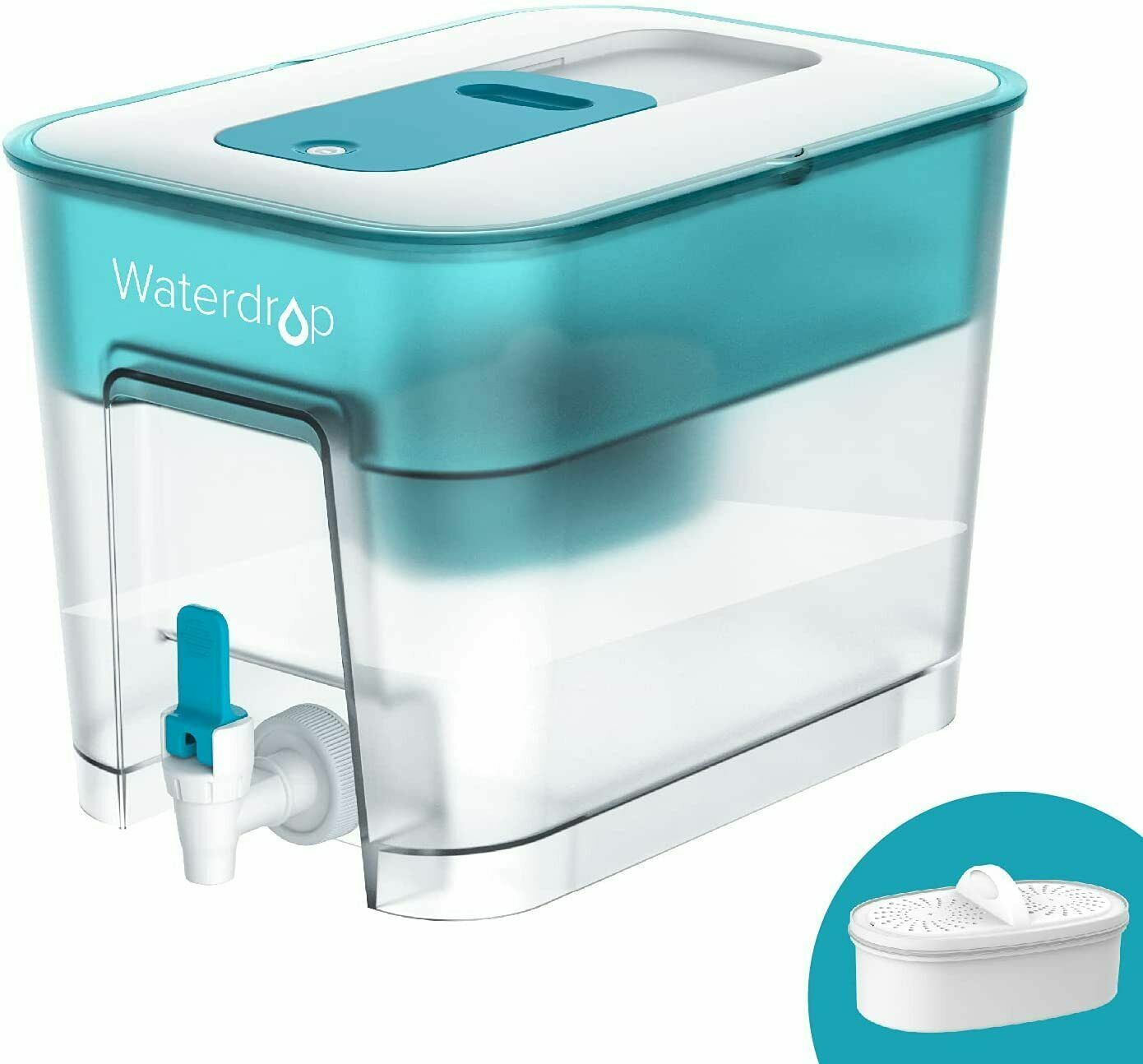 200-Gallon Long-Life 20-Cup Water Filter Dispenser with 1 Filter, 5X Times Lifet