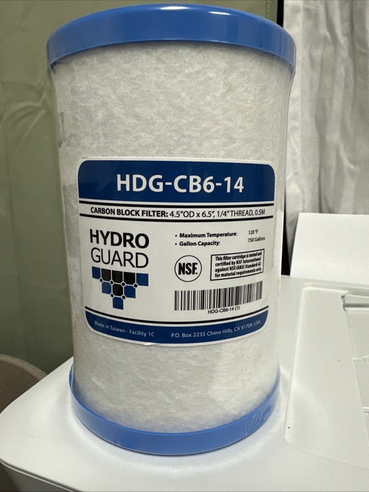Hydro Guard HDG-CB6-14 CB6 Carbon Block Water Filter Replacement Cartridge