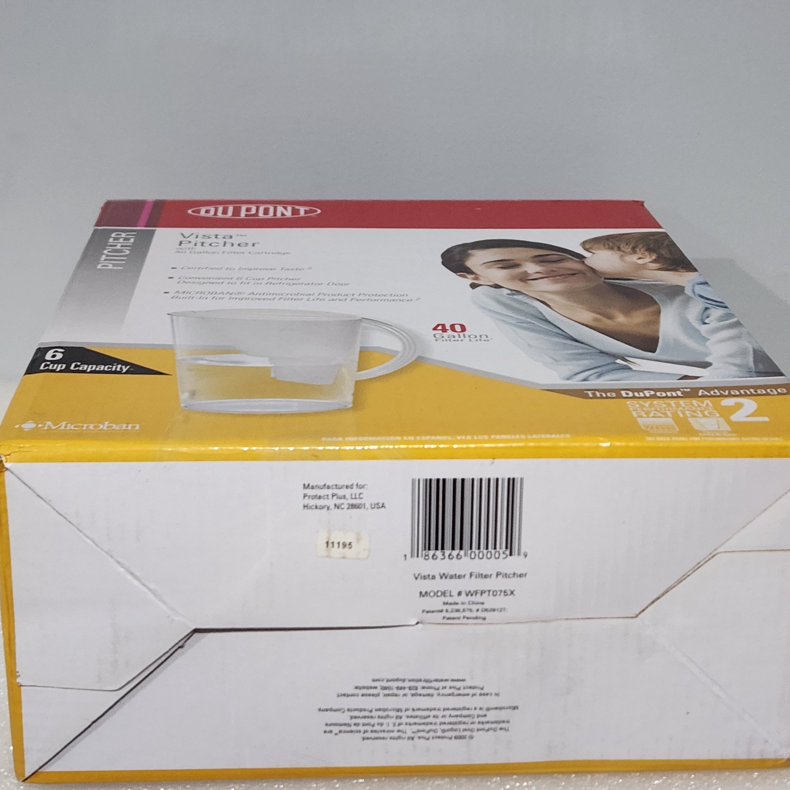 Dupont WFPT075X Vista Water Pitcher With 40 Gallon Filter Cartridge