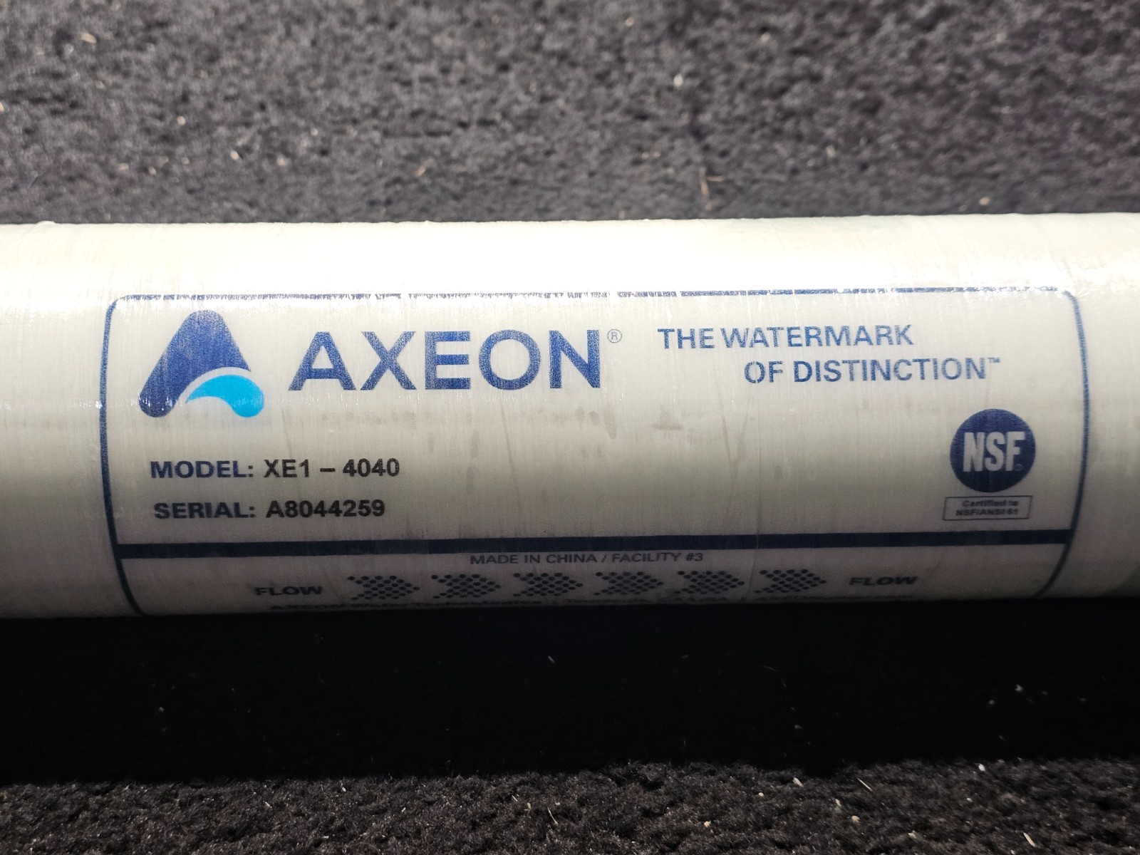 Axeon XE1-4040 RO Membrane High Flow 2400 GPD, 100 PSI, 4″x40″ Reverse Osmosis