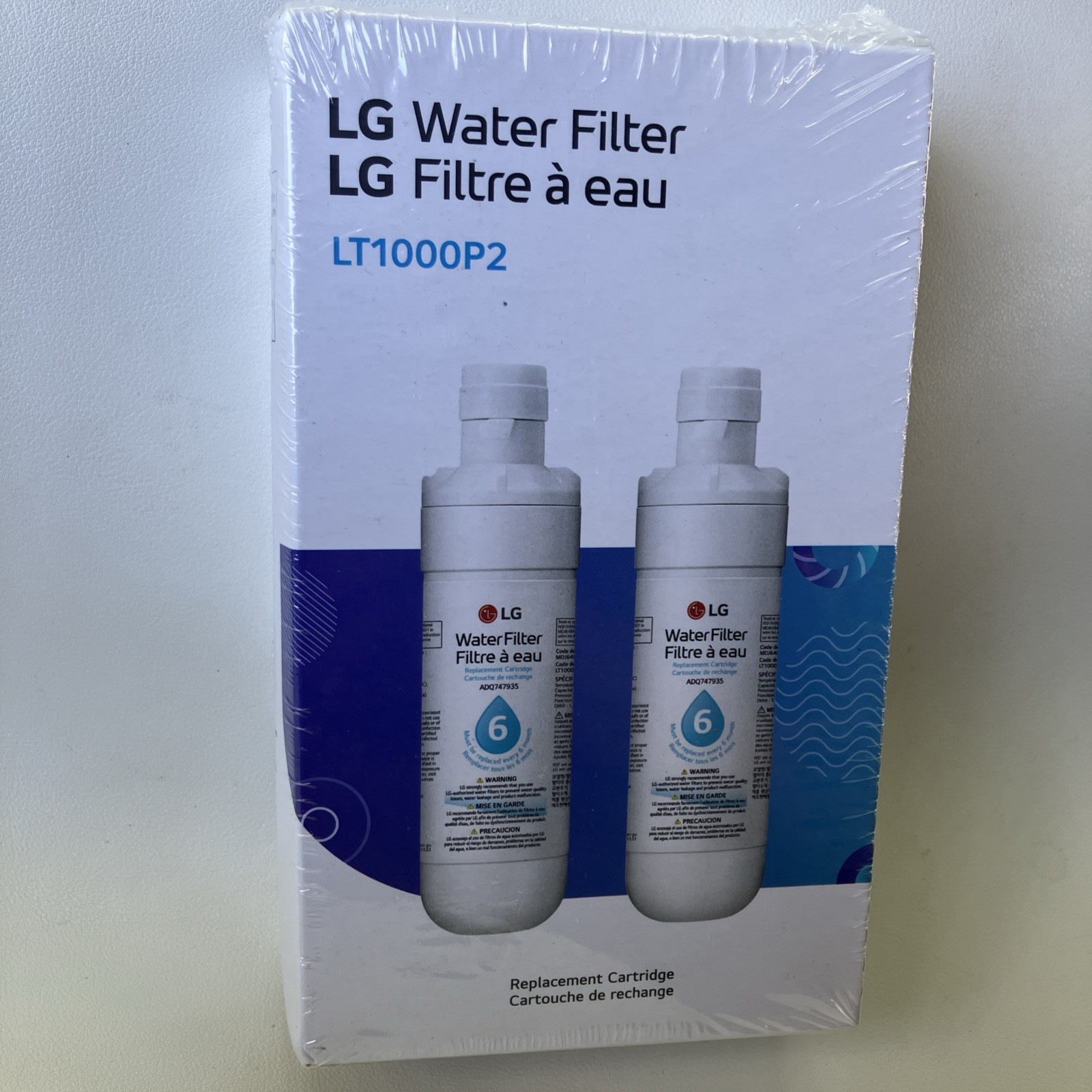 LG Refrigerator Replacement Water Filter LT1000P2 6 Month 200 Gal OEM Genuine