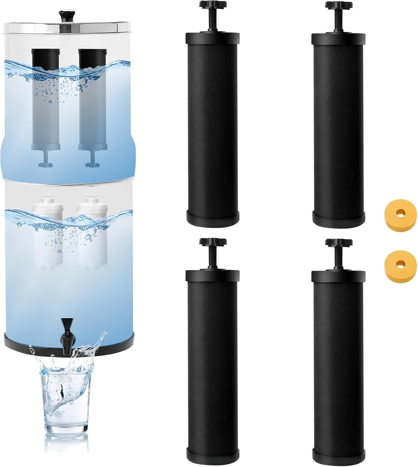 Gravity Water Filter Replacement,for Berkey Black Carbon BB9-2 Purification E…
