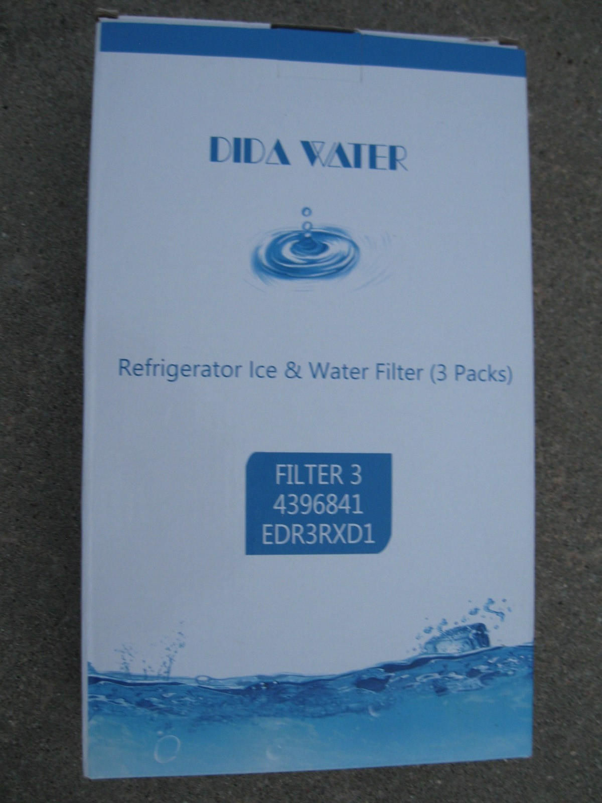 5-pack Dida Ice and Water, Refrigerator Filters #3, 4396841 4396710 EDR3RXD1 New