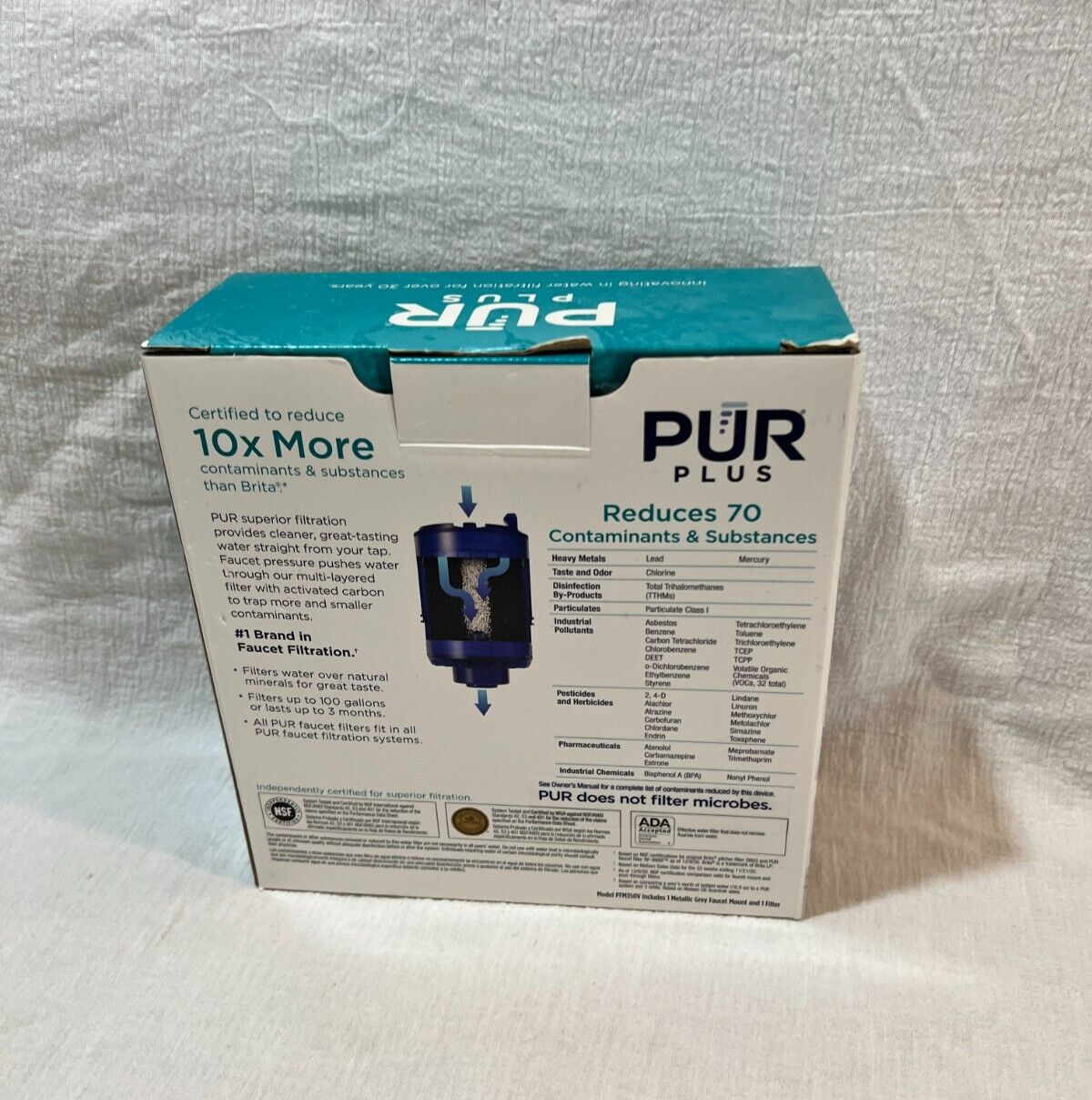 PUR Plus Mineral Core Filter Faucet Filtration System Black extra filter